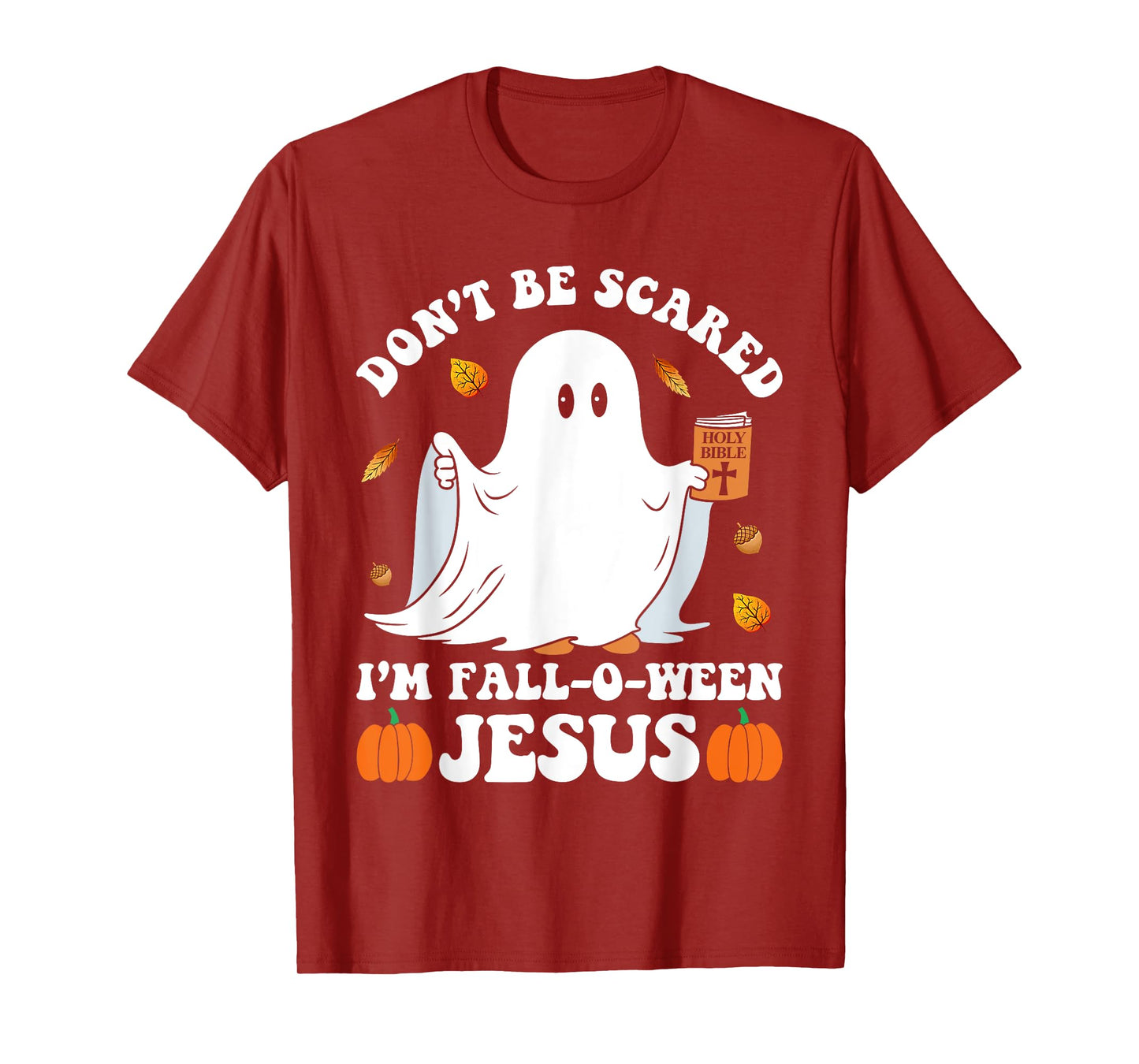 Cute Ghost Christian Halloween Fall-O-Ween Jesus Pumpkin T-Shirt