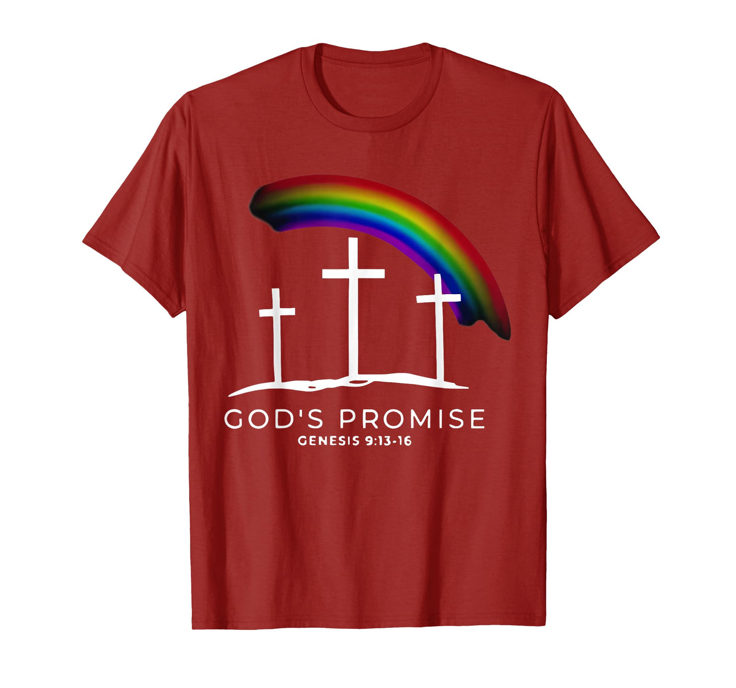 God's Promise Cross Genesis 9-13-16 Bible Christian Lover T-Shirt
