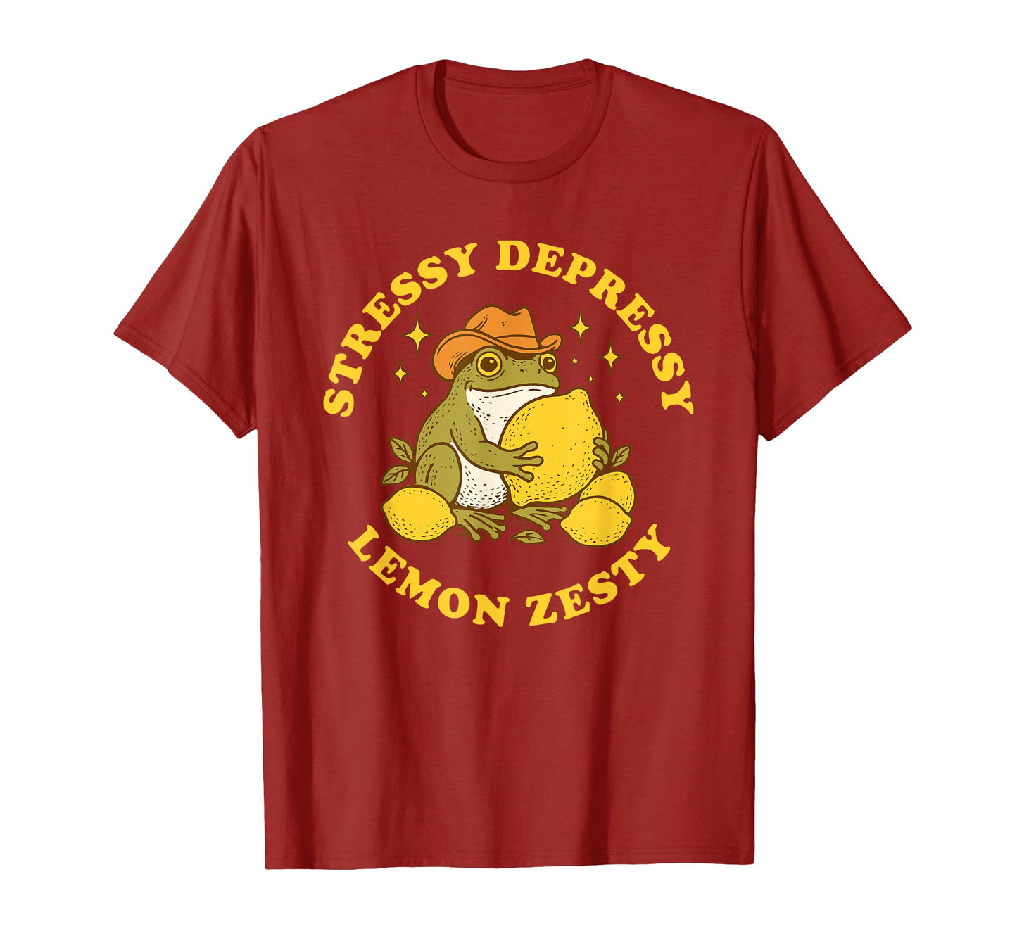 Stressy Depressy Lemon Zesty Funny Frog T-Shirt