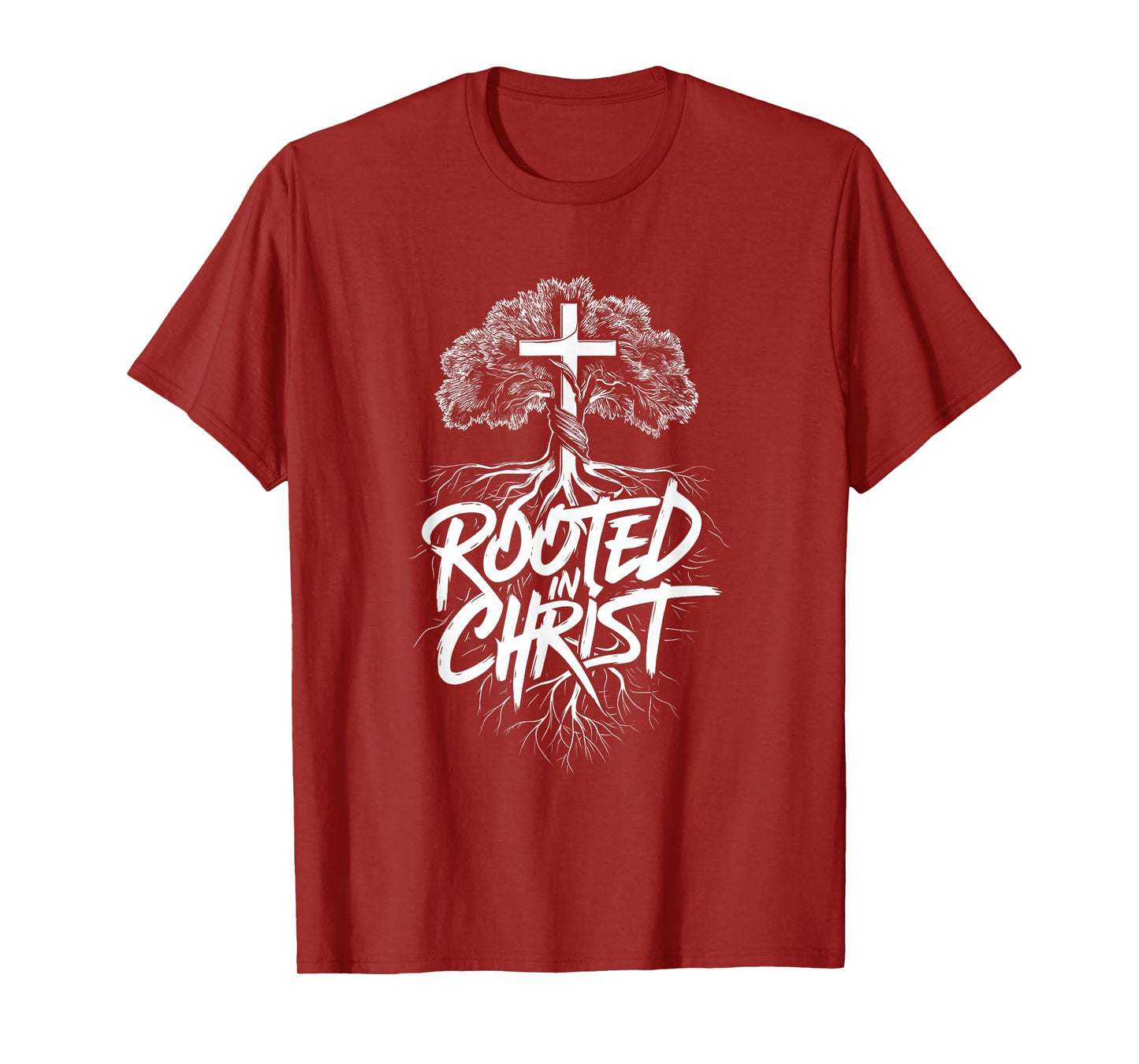 Jesus and God Believers Brand Rooted in Christ Faith Christian Religious T-Shirt, Small, Black
