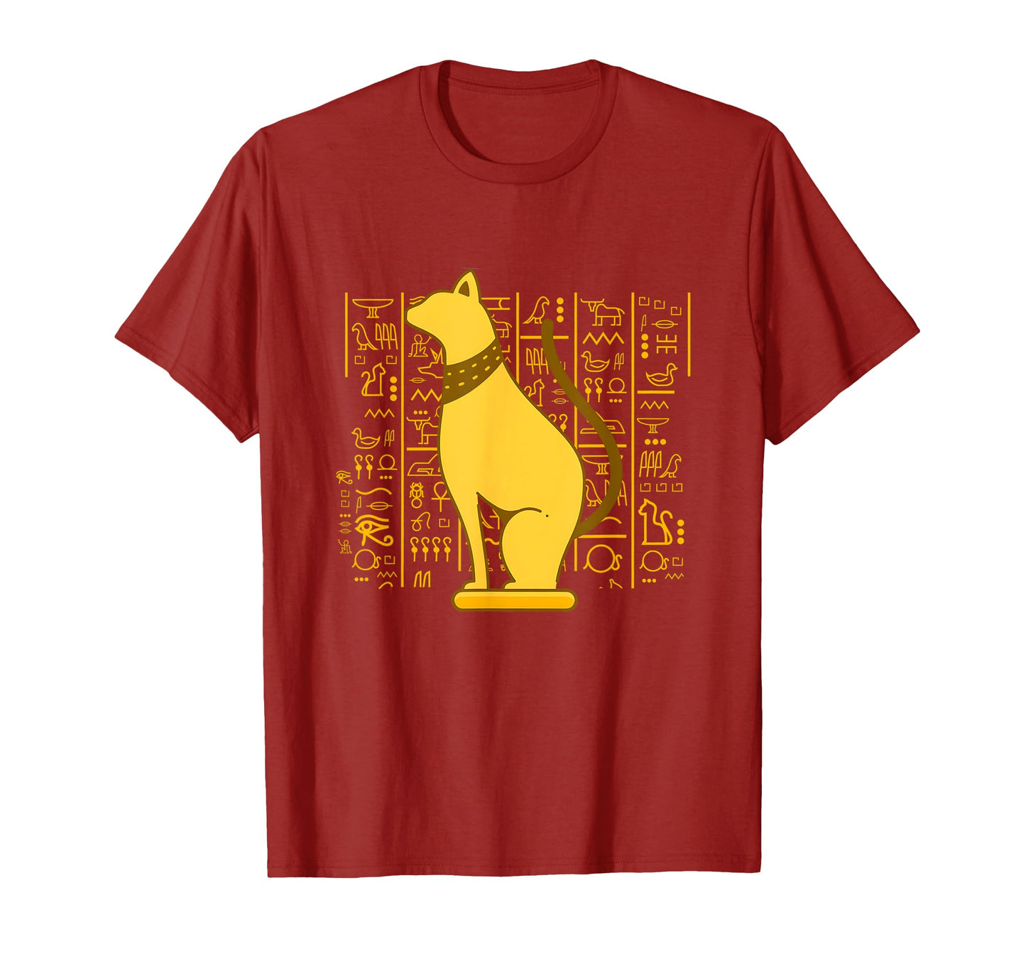 Bastet Ancient Egypt Cat God Hieroglyphic Egyptian History T-Shirt