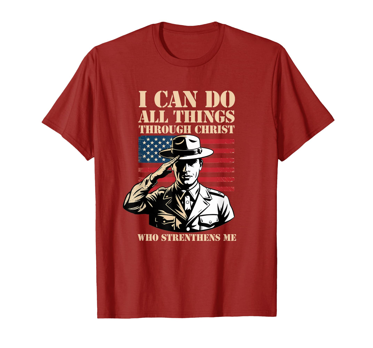 Drill Sergeant Boot Camp Instructor USA Flag Veterans T-Shirt