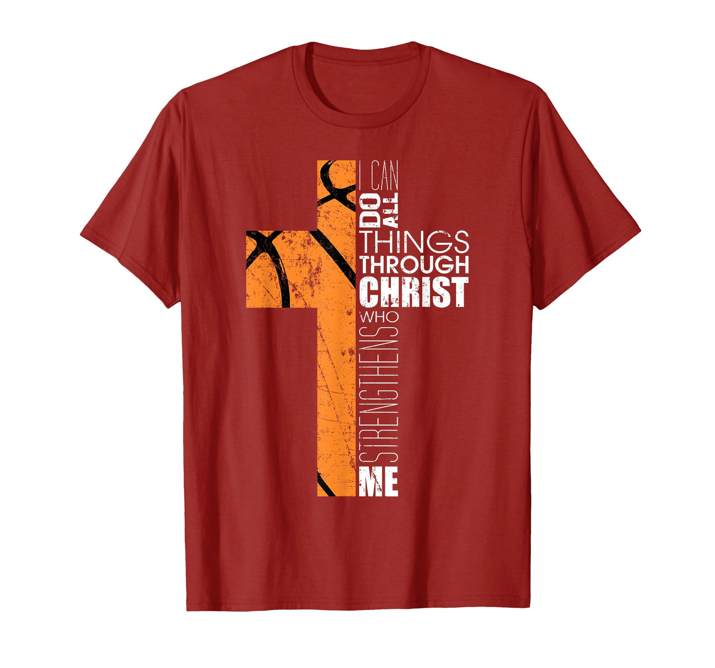Christian Basketball Gifts Teen Boys Men Religious Verses T-Shirt