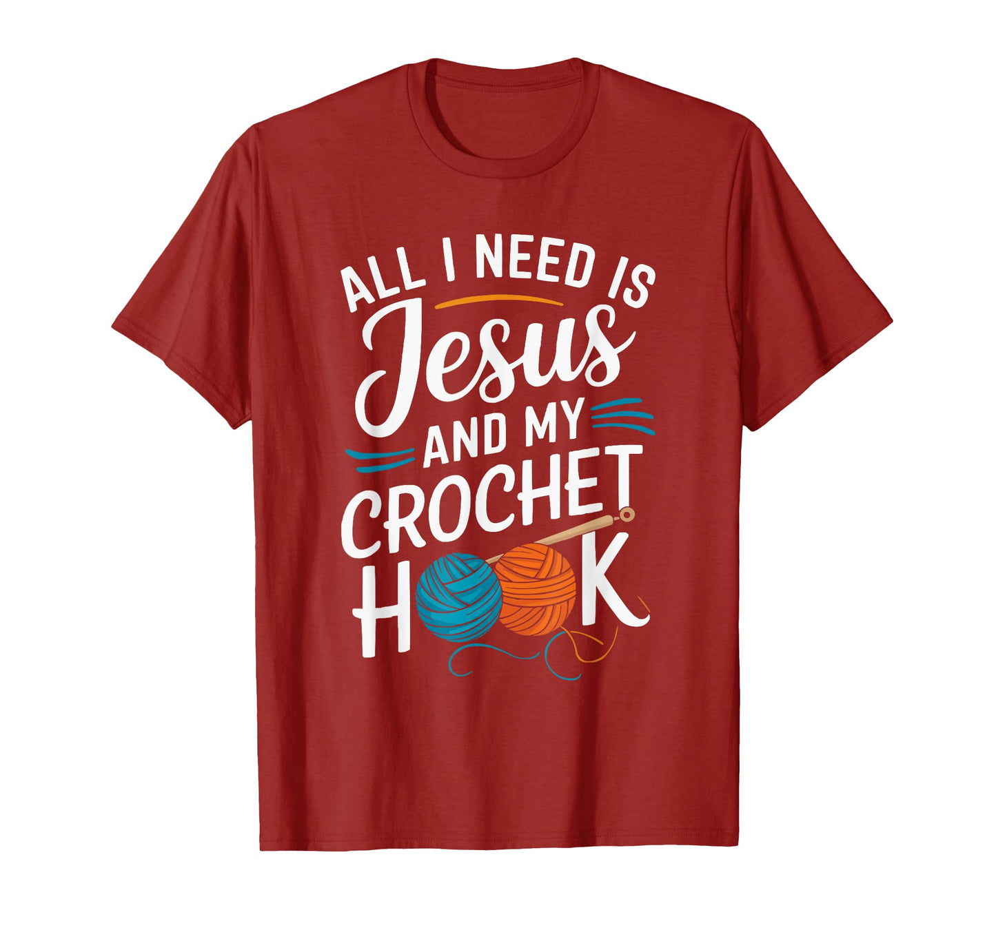 Knitting Jesus Christ Religion Christian Crochet T-Shirt