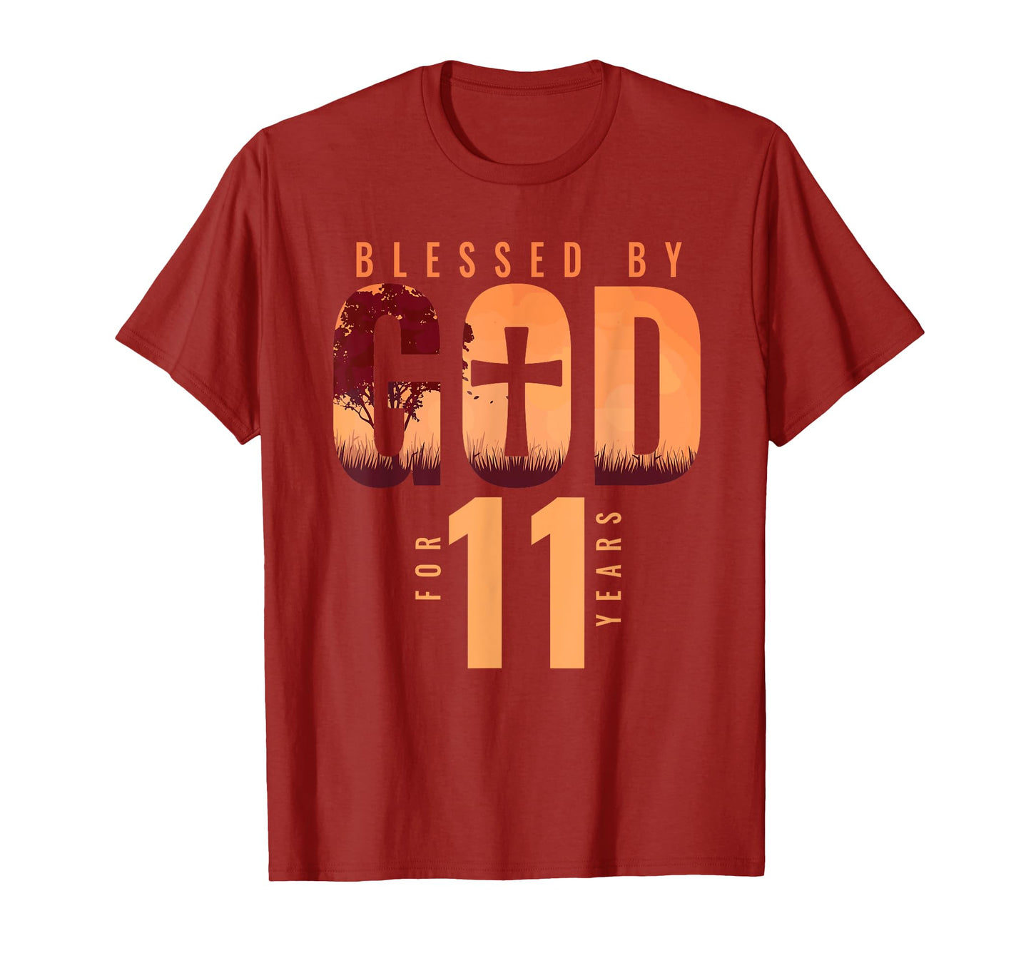 Blessed By God For 11 Years 11th Birthday Religious Theme T-Shirt