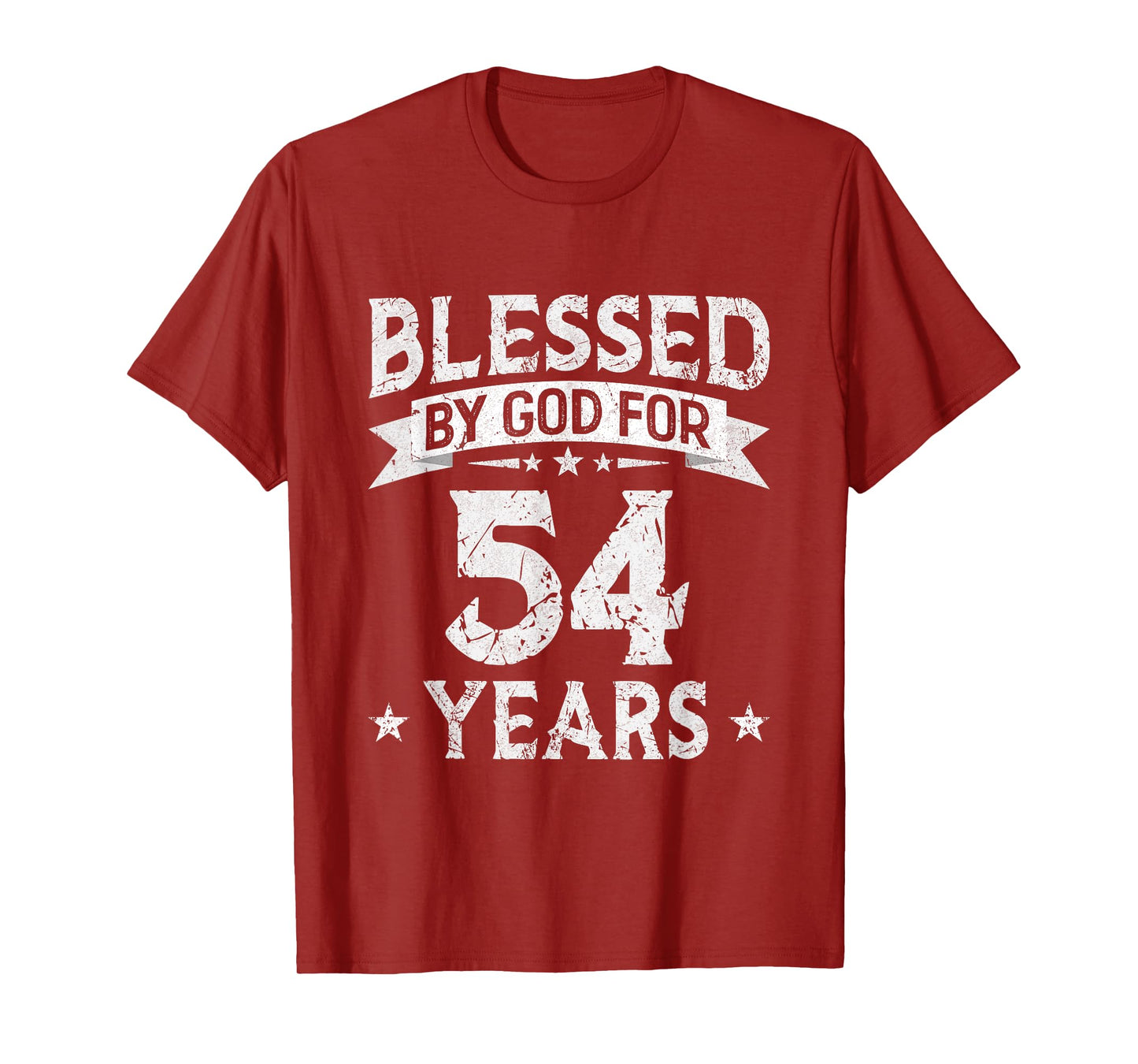 Blessed By God For 54 Years Old 54th Birthday Gifts For Men T-Shirt