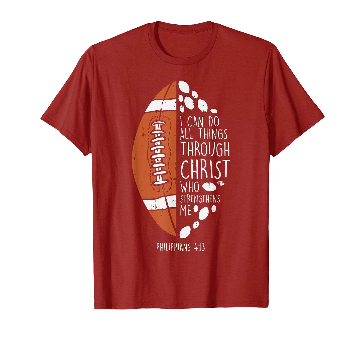 American Football i can do things Bible God Jesus Christian T-Shirt