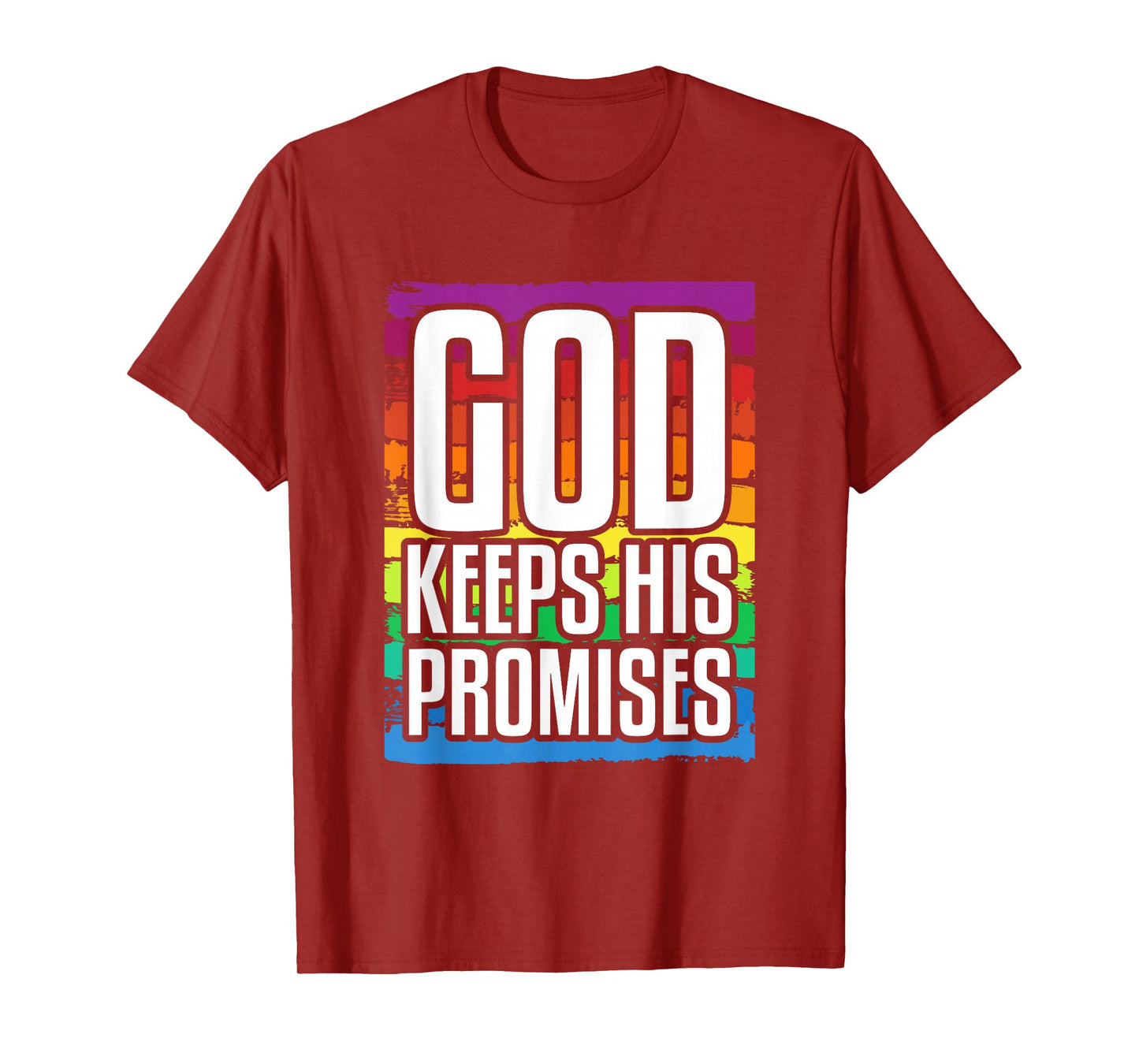 God Keeps His Promises Rainbow Lovely Christian Christianity T-Shirt