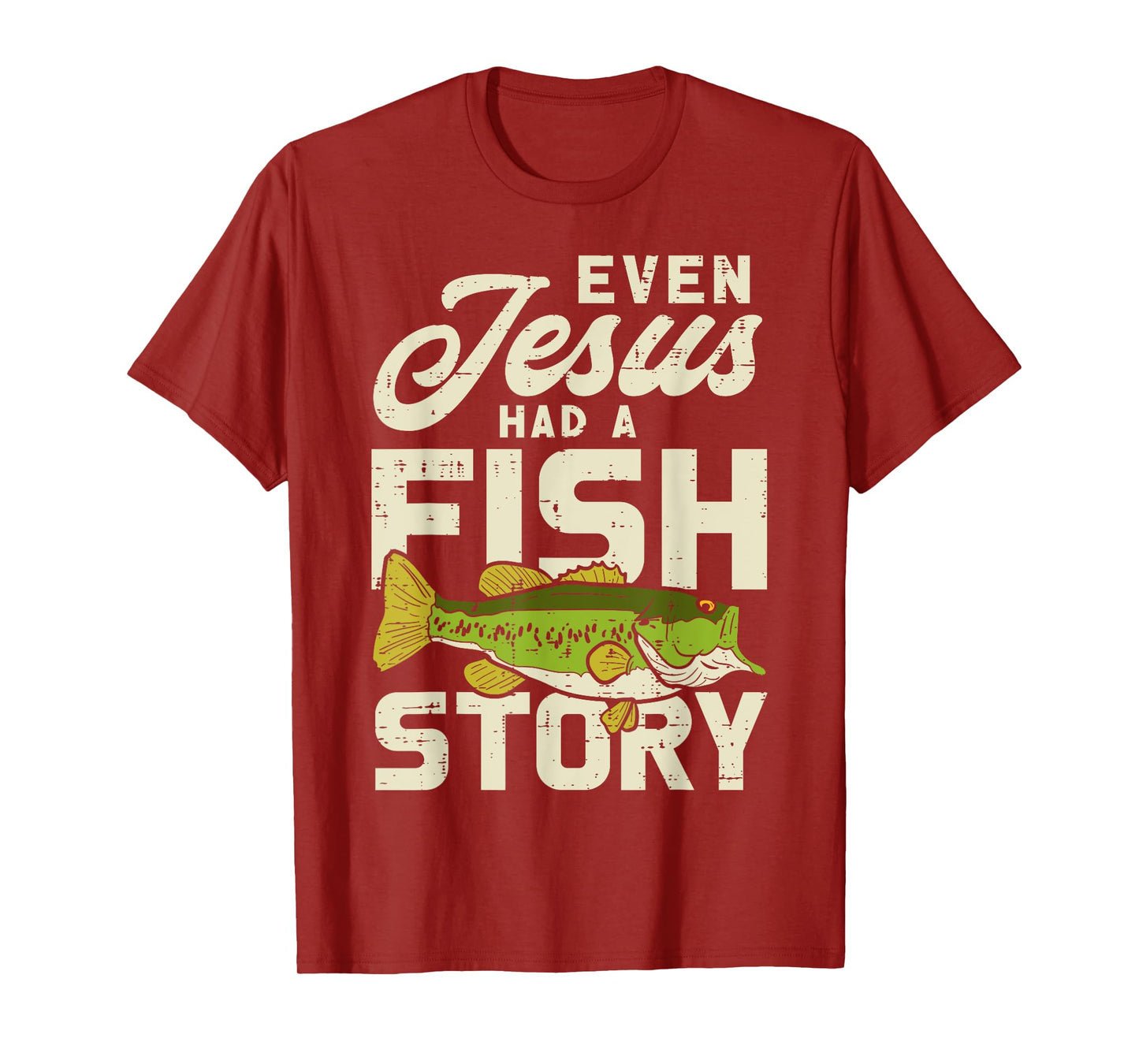 Jesus Fish Story Fisherman God Christ Fishing Christian Gift T-Shirt