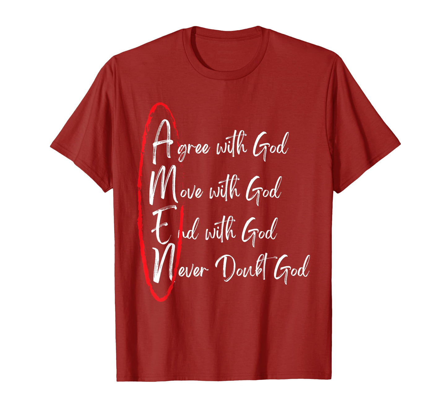 Amen Agree With God Move With God End With God T-Shirt