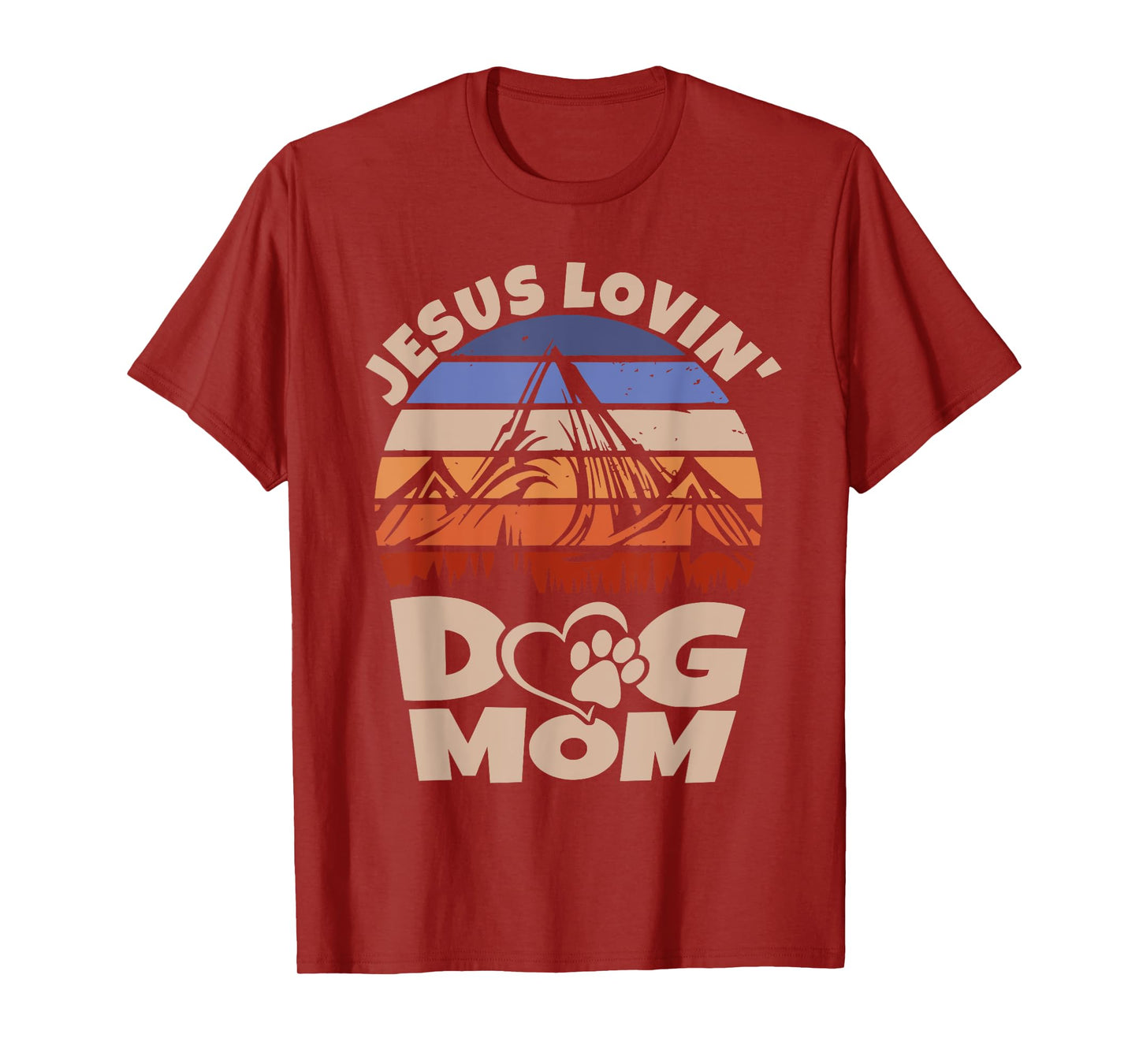 Cute Christian Retro Jesus Loving Dog Mom Funny Dog Sayings T-Shirt