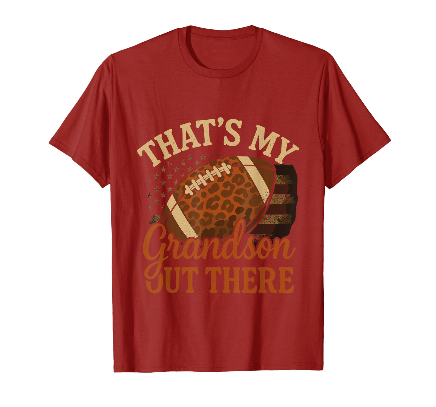 Vintage That's My Grandson Out There Women Football Grandma T-Shirt