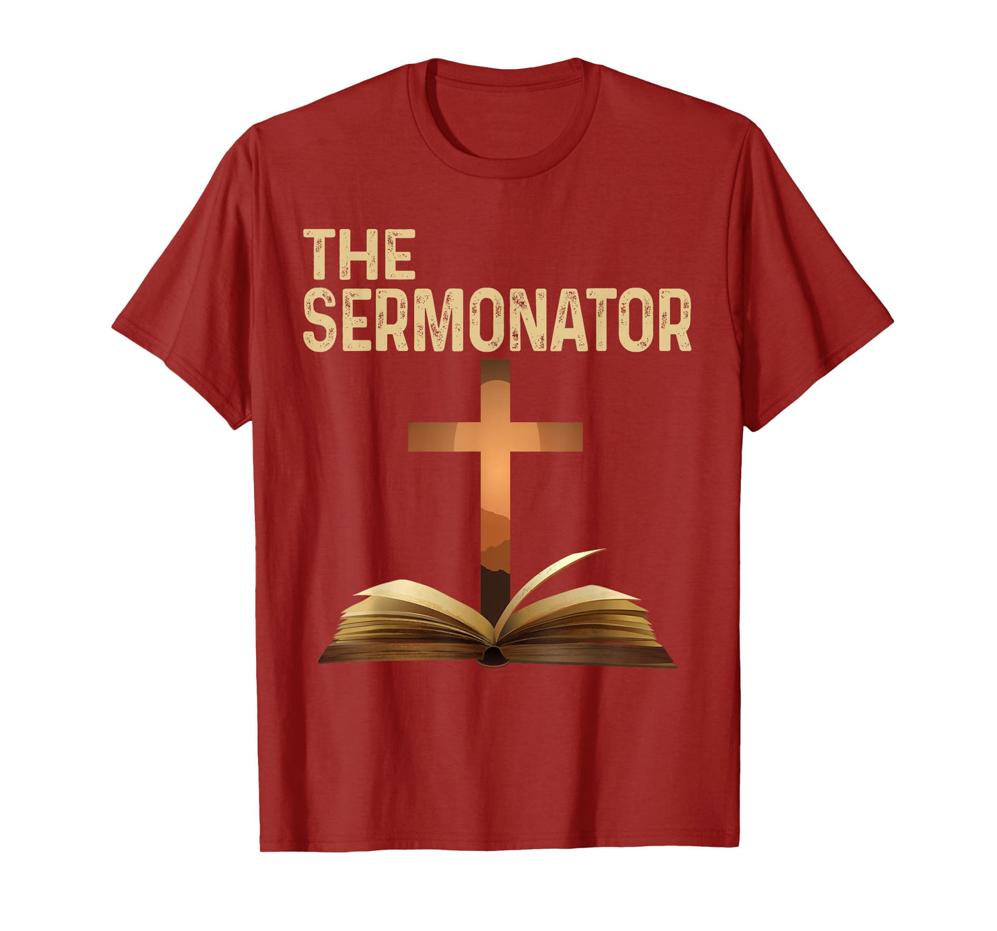The Sermonator Pastor Appreciation Christian Cross Tee T-Shirt