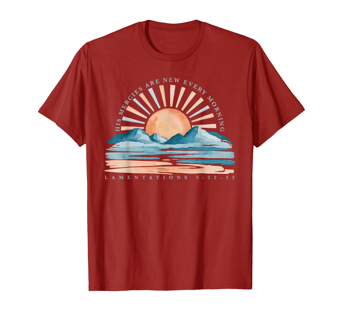 His Mercies are New Every Morning Christian Floral Jesus T-Shirt