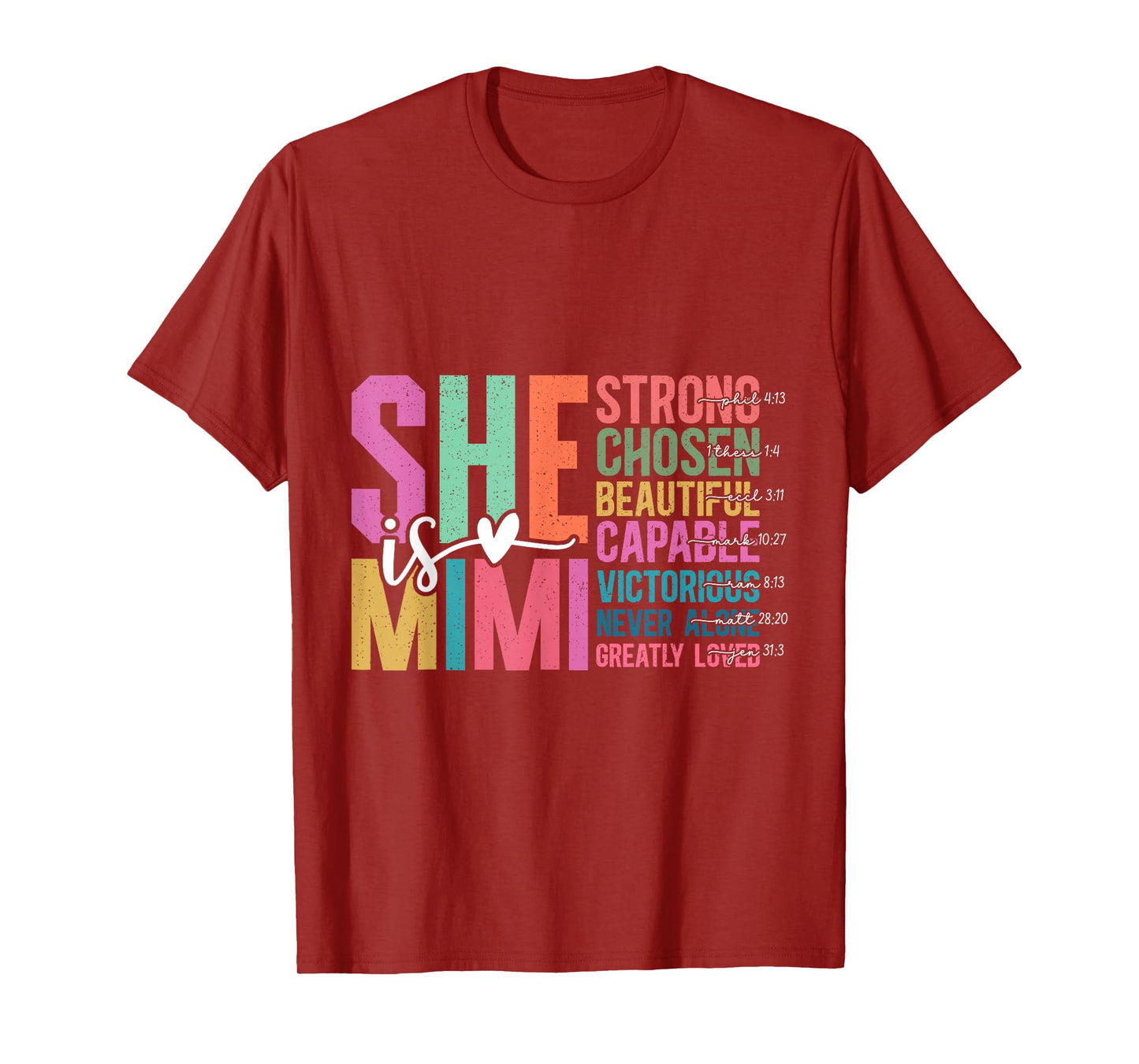 She is Mimi Christian Mother's Day Present For Grandma Women T-Shirt