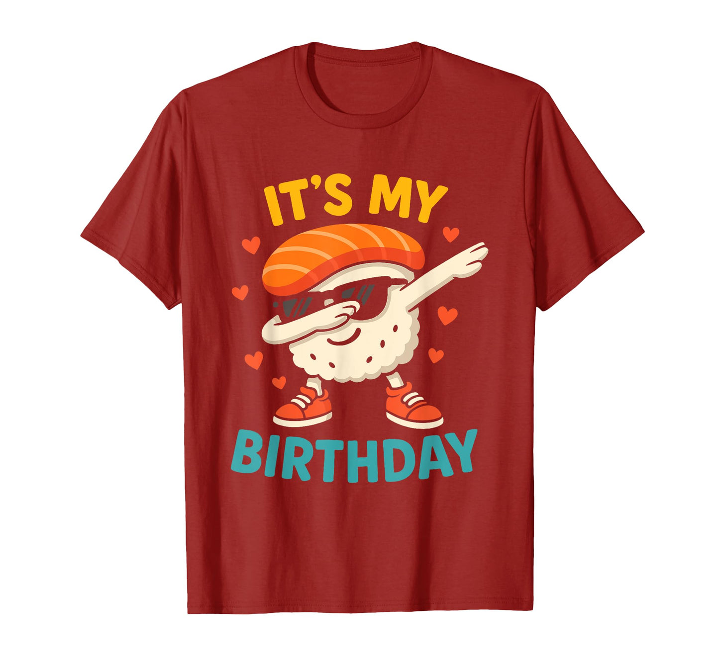 It's My Birthday Dabbing Sushi Kawaii Birthday Party T-Shirt
