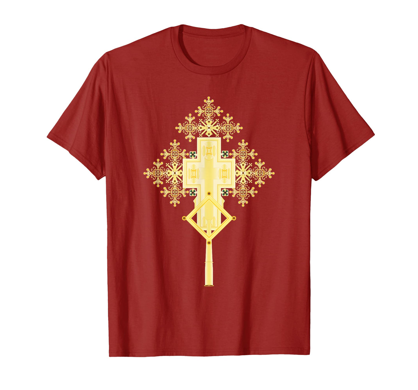 Ethiopian Christian Art Christ in Glory Ethiopian Cross T-Shirt