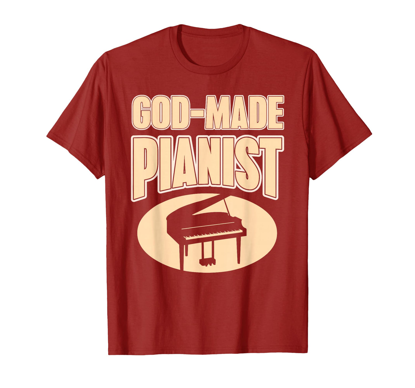 Faith-Based Pianist Christian Music Inspiration T-Shirt