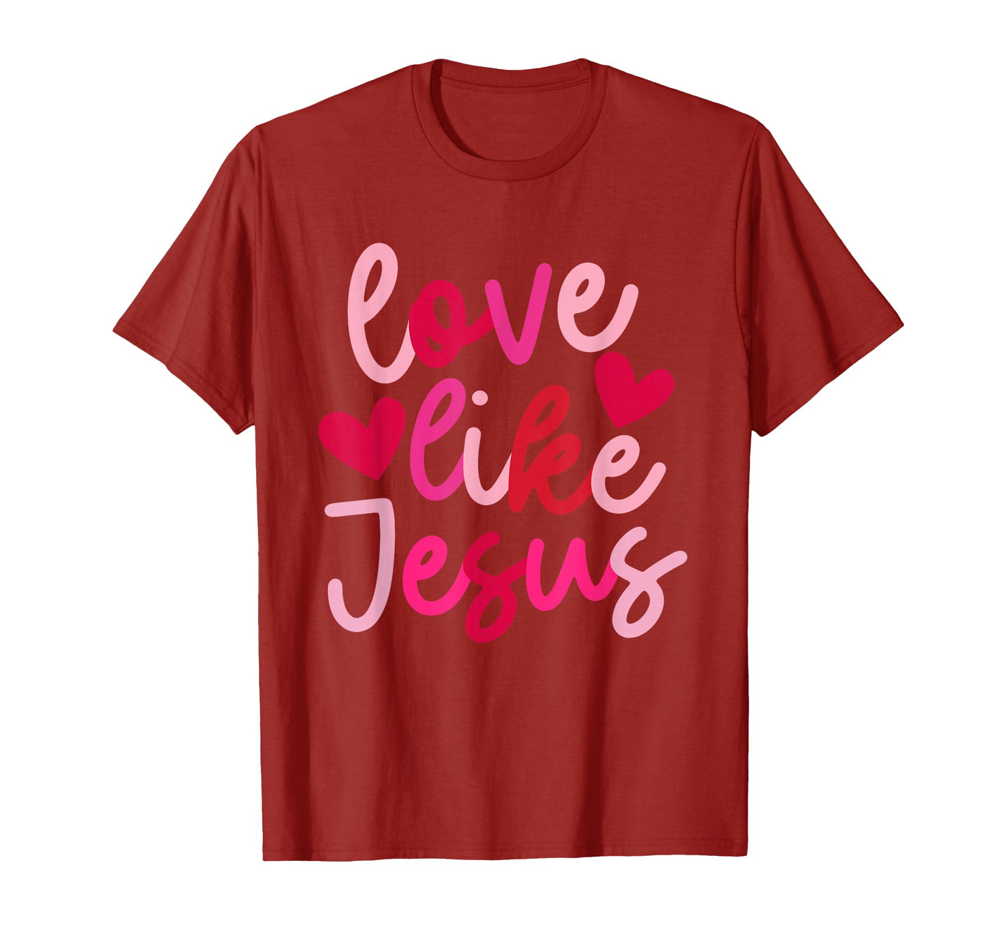 IZI POD Retro Love Like Jesus Coquette Heart Bow T-Shirt, Unisex-Adults, Black, Small, Short Sleeve, Valentine's Day Tee