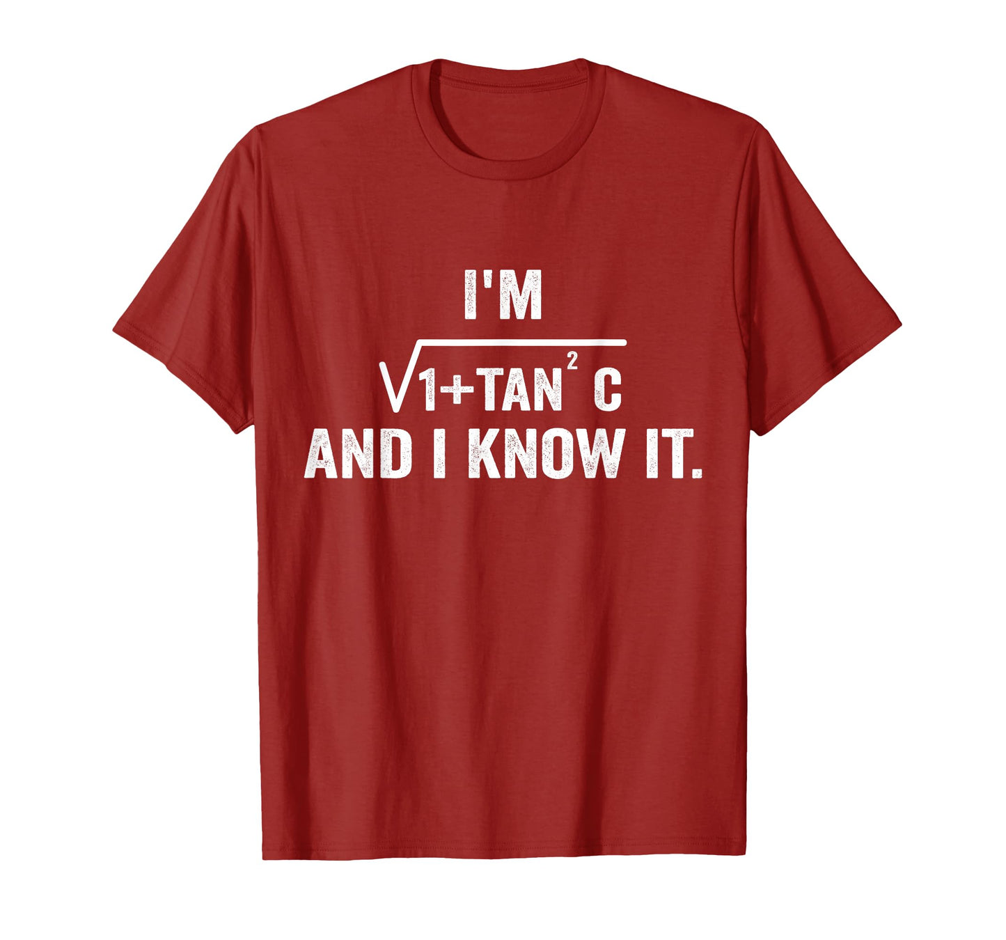 I'm Sec C And I Know It Trigonometry Formula Math Humor T-Shirt