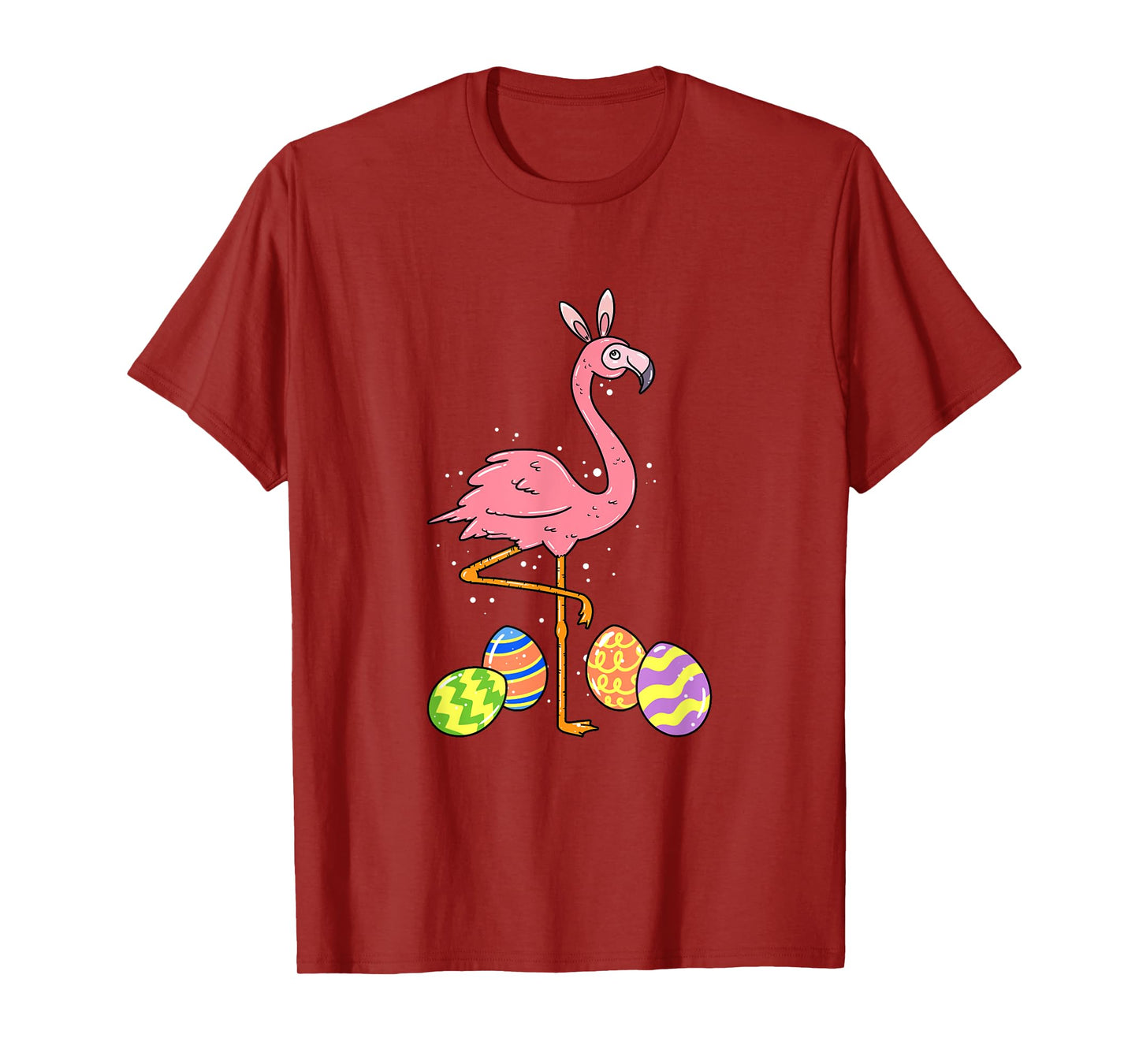 Easter Flamingo Easter Bunny Egg Basket Funny Easter T-Shirt