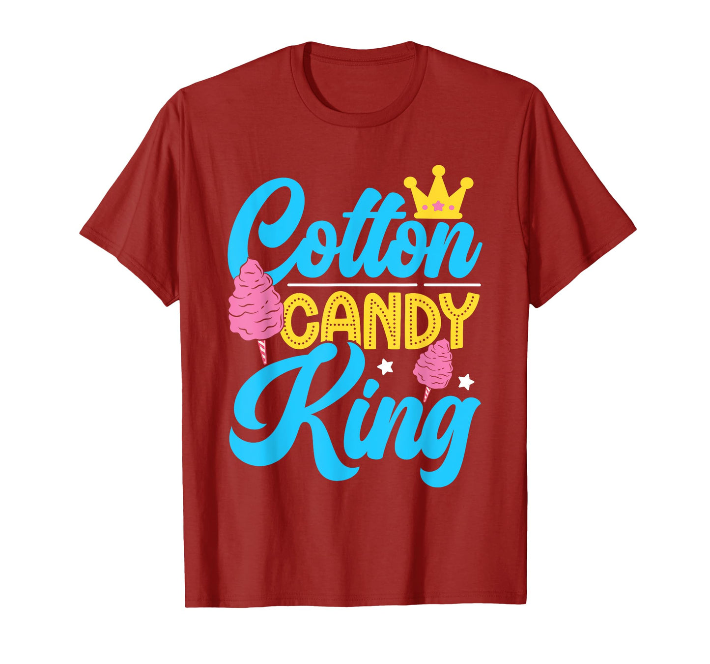 Funny Cotton Candy King Quote For Men Boys Flavored Candies T-Shirt