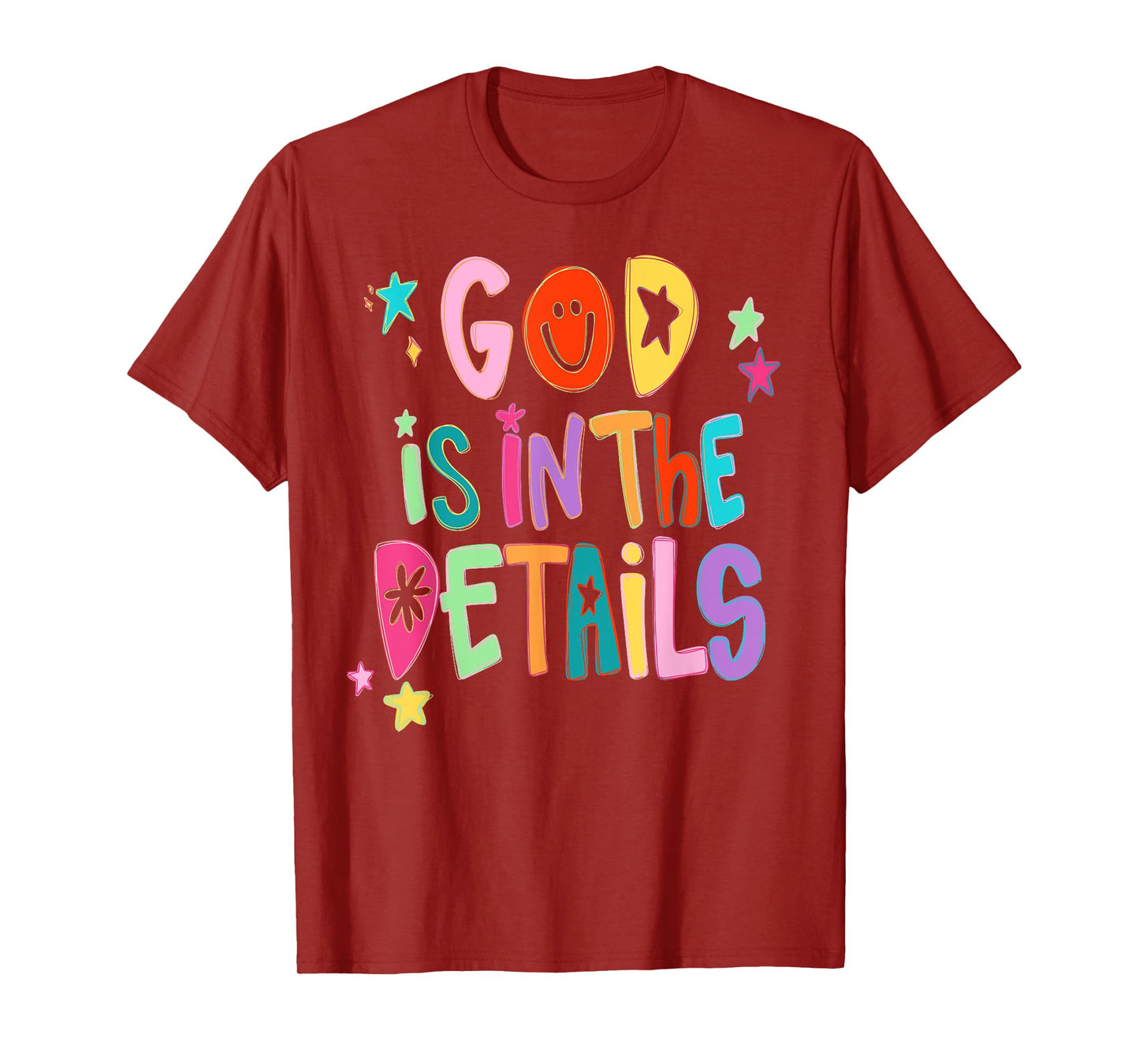 God Is In The Details Religious Christian Aesthetic Bible T-Shirt