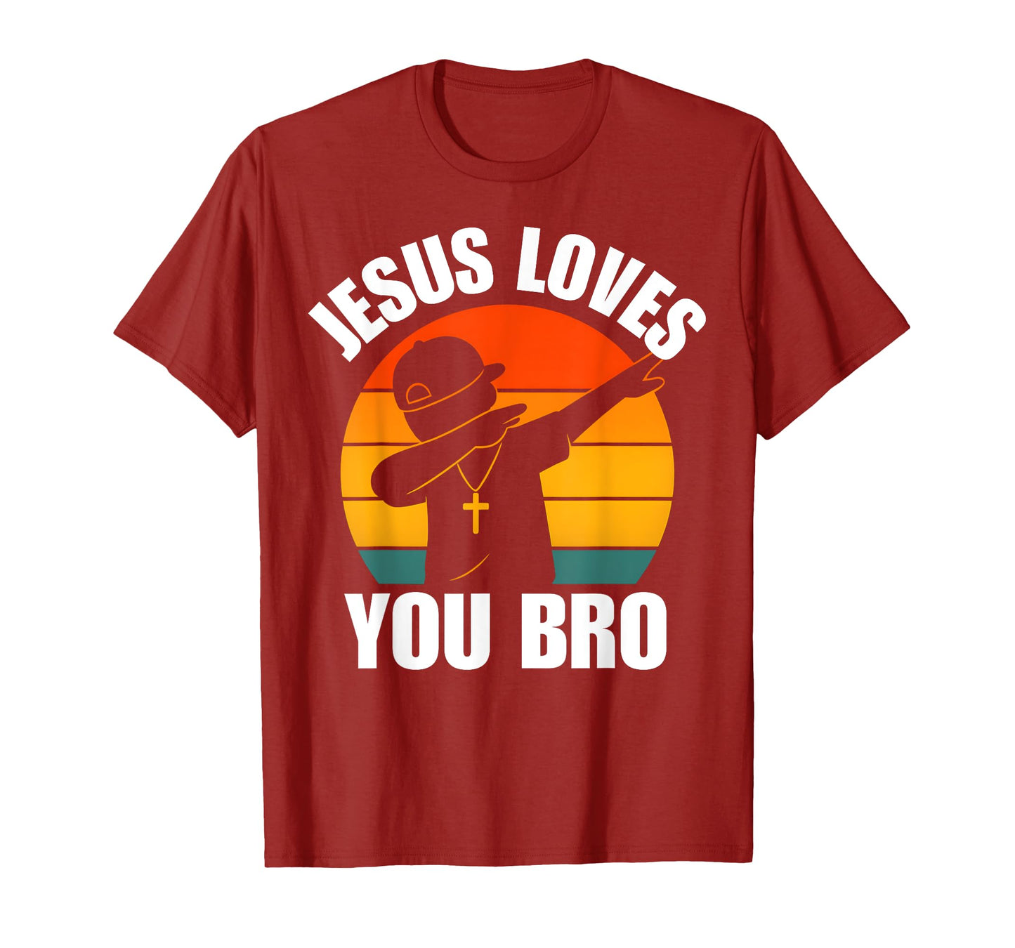 Jesus Love You Bro Dabbing Boy Christian Kids Boys Saying T-Shirt