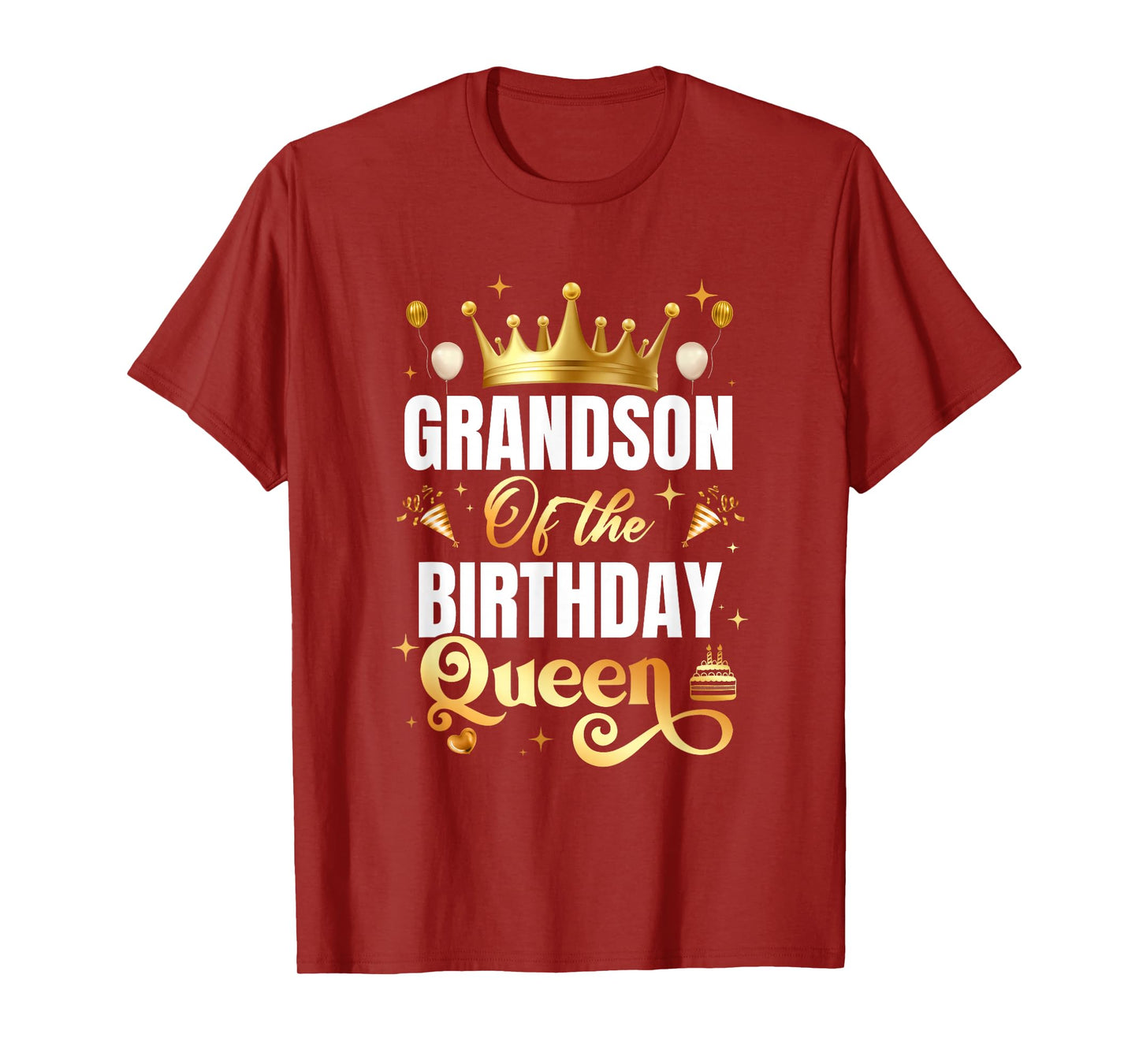 Grandson Of The Birthday Queen Funny Matching Birthday Party T-Shirt