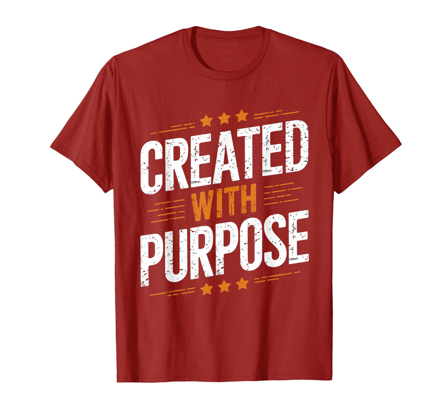 Created With Purpose Gospel Christian Pray Faith Bible Verse T-Shirt
