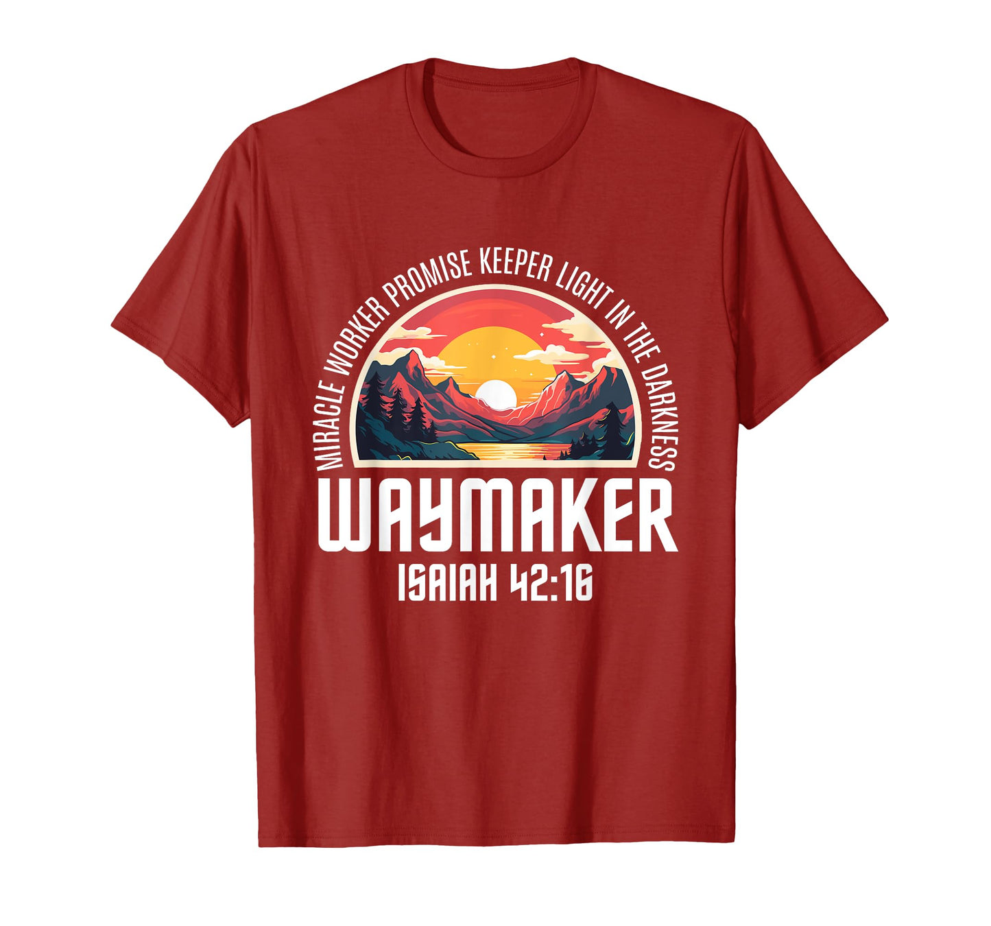 Waymaker Miracle Worker Promise Keeper Christian Bible Verse T-Shirt