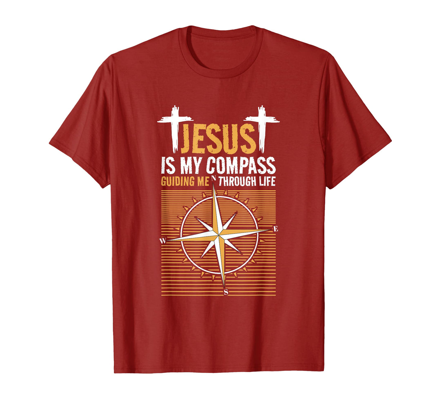Jesus Is My Compass Guiding Me Through Life, Christian Faith T-Shirt