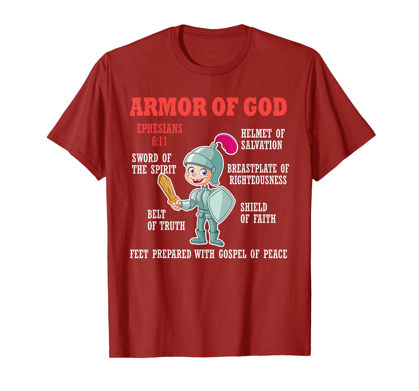 Put On The Full Armor Of God Bible Chapters For Kids T-Shirt