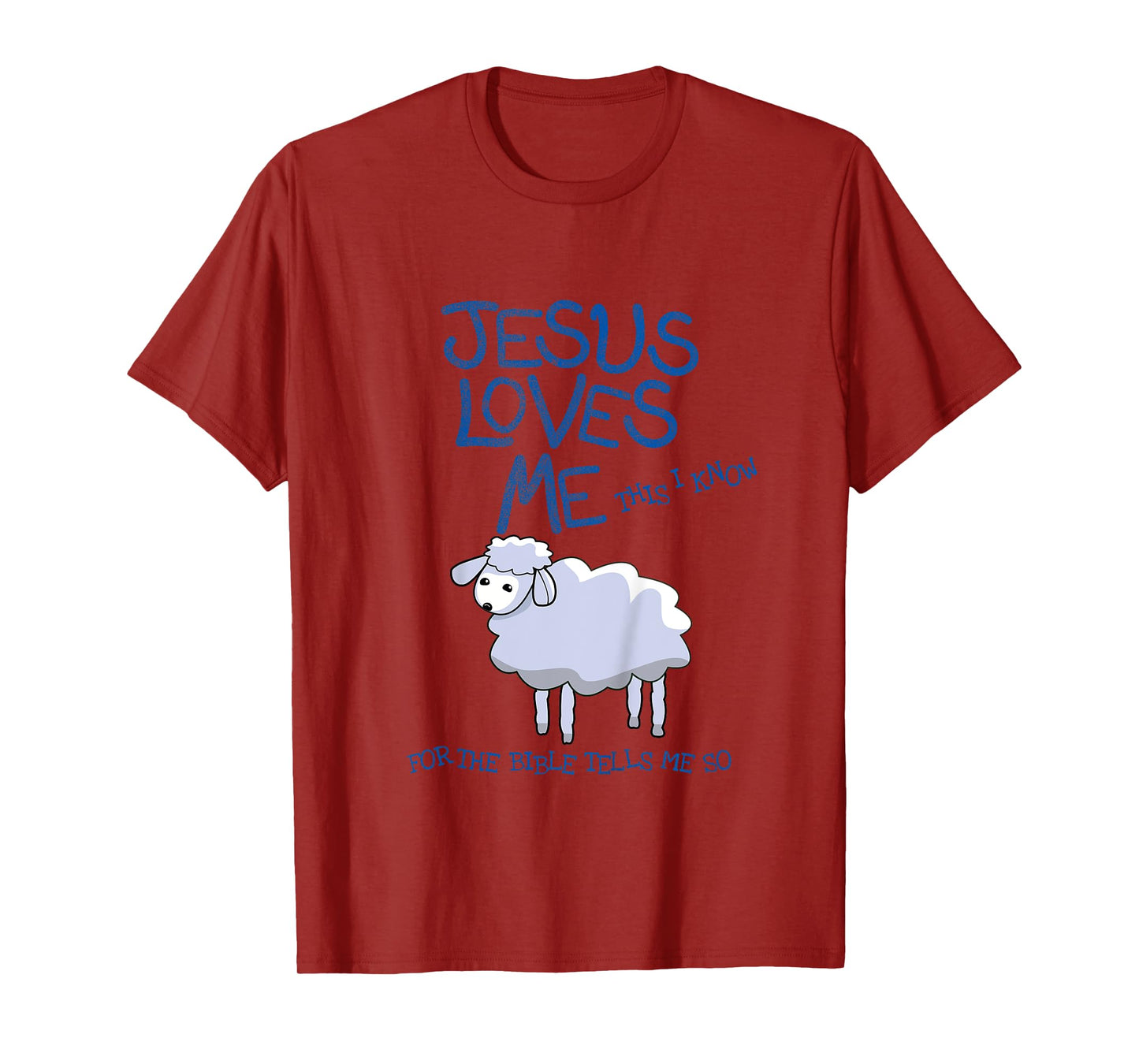 Kids Jesus Loves Me This I Know Lamb, Boys and Girls T-Shirt