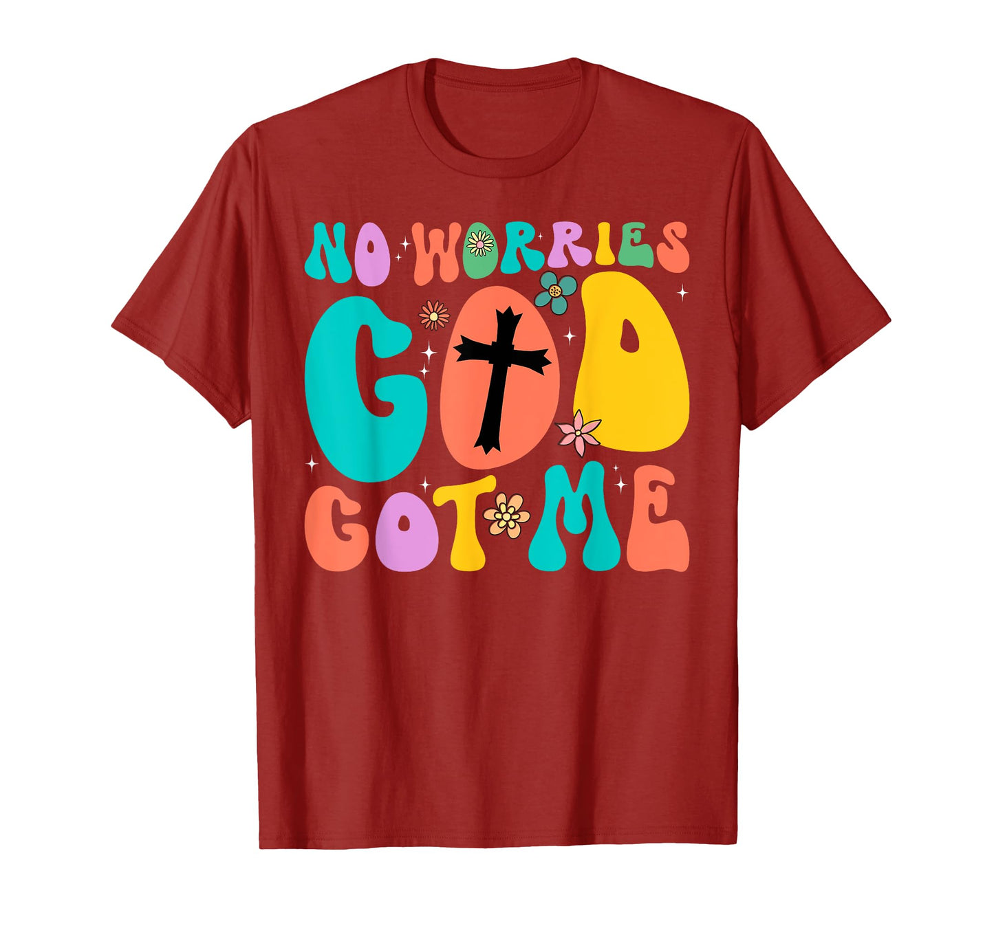 No Worries, God-Got Me African American Christian T-Shirt