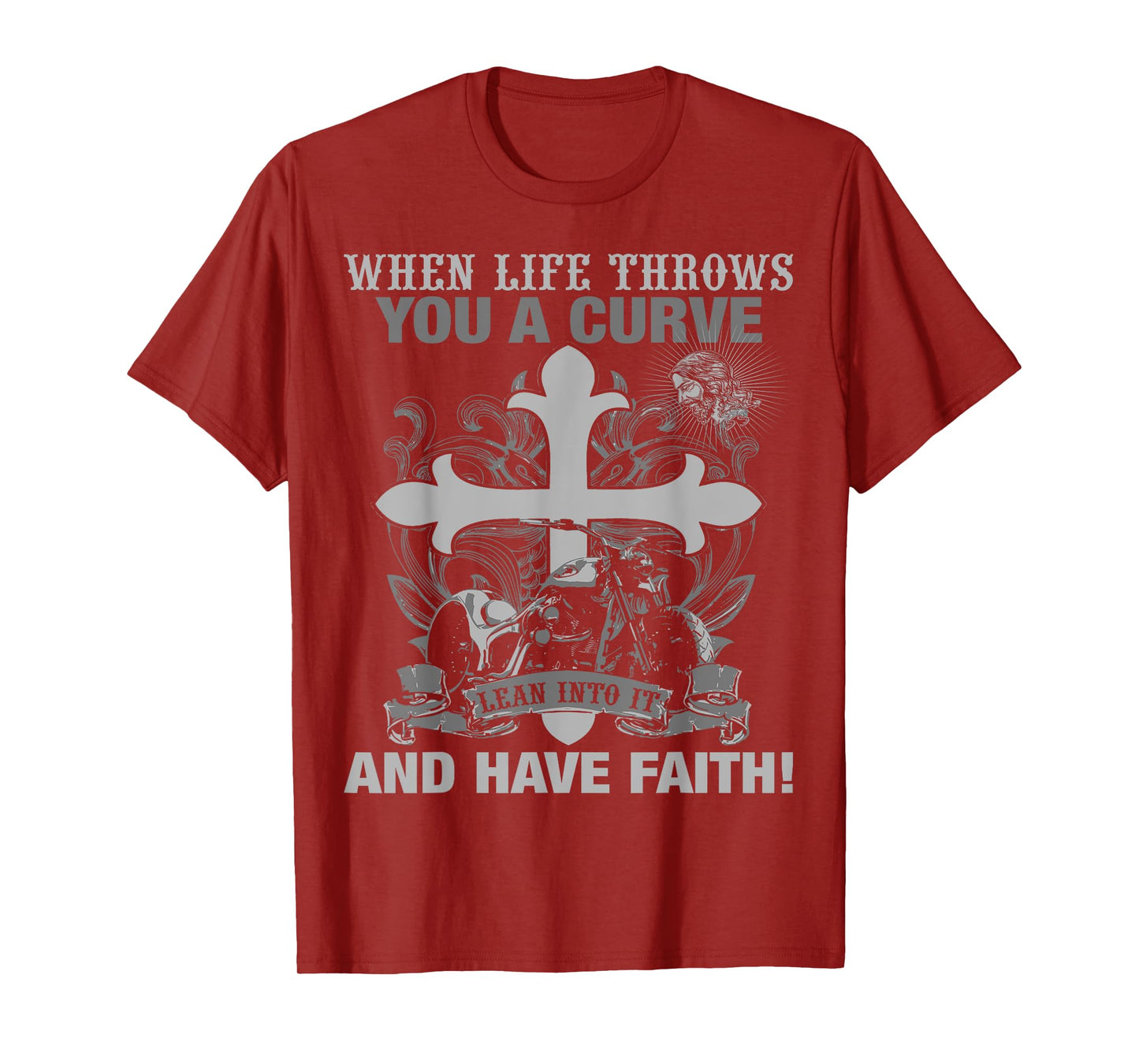 Christian Biker T Shirt Have Faith Motorcycle Design T-Shirt