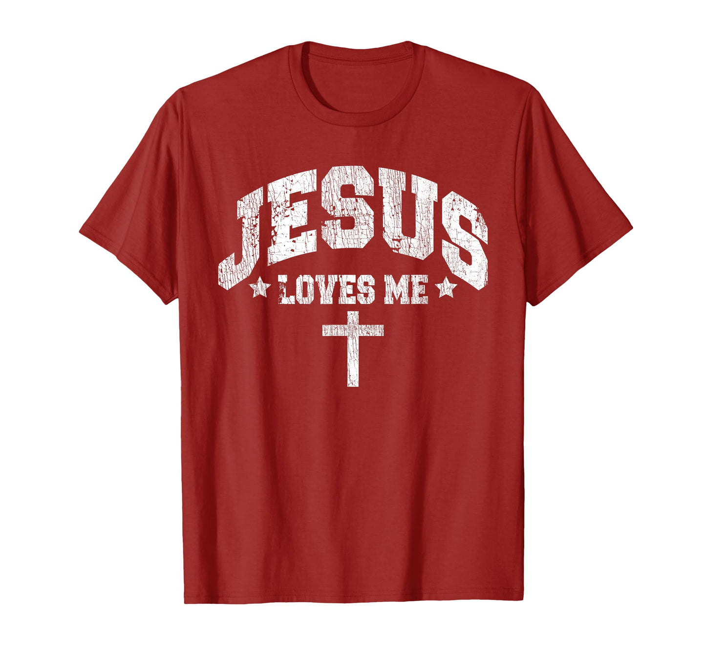 Jesus Loves Me Vintage Style Men Womens T-Shirt