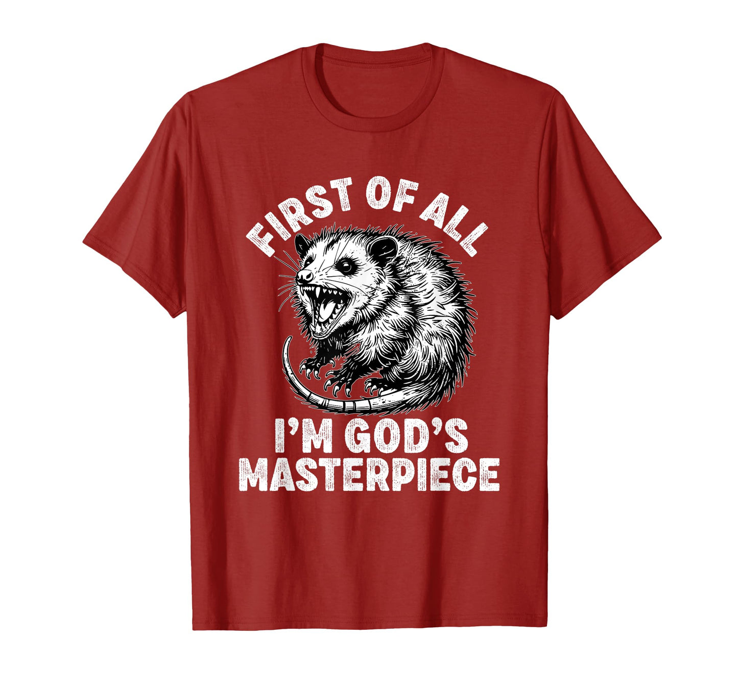 first of all i'm god's masterpiece raccoon T-Shirt