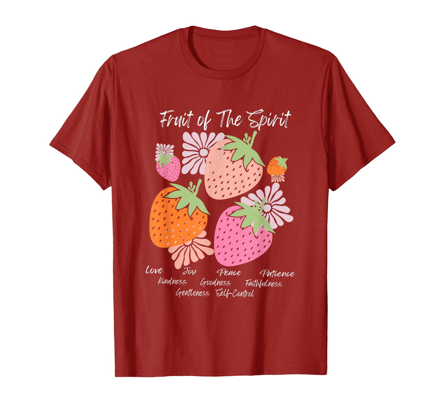 Bible Verse Floral Fruit Christian Fruit of the Spirit T-Shirt