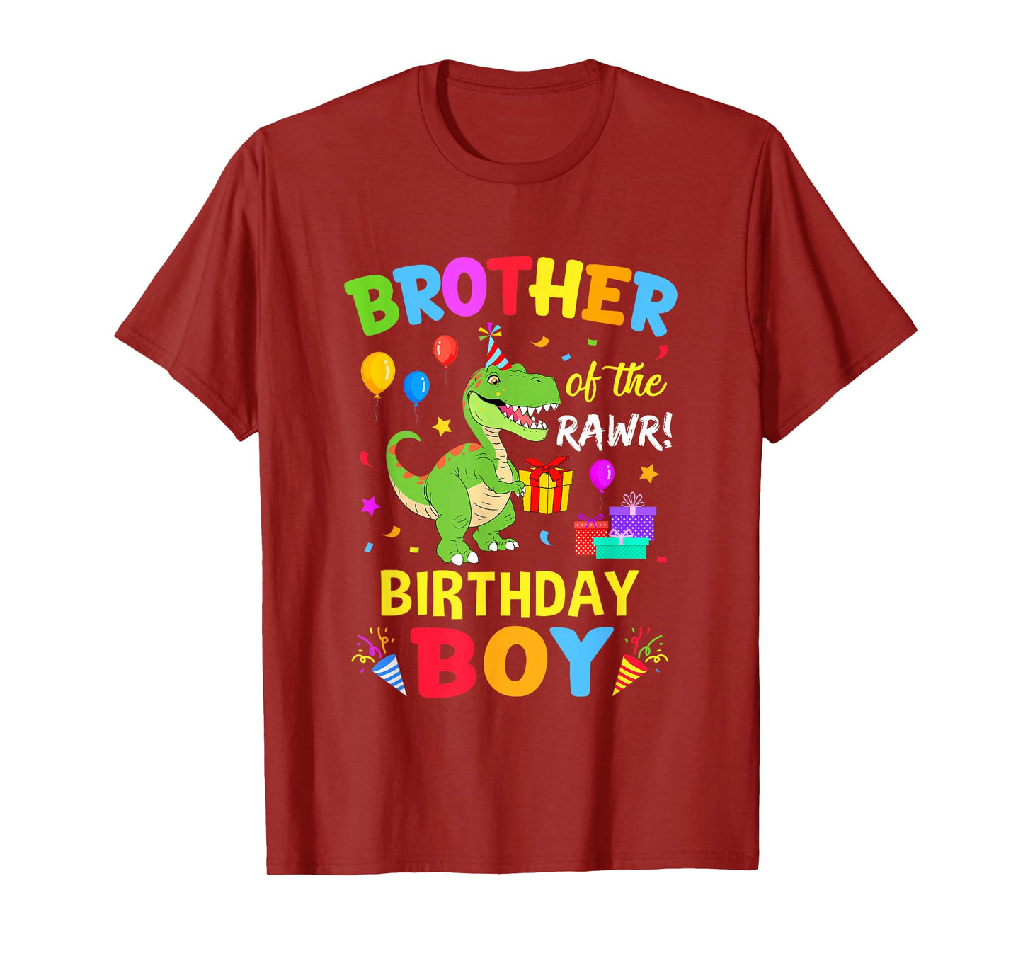 Brother Of The Birthday Boy T-Rex Funny Dinosaur Boy Party T-Shirt