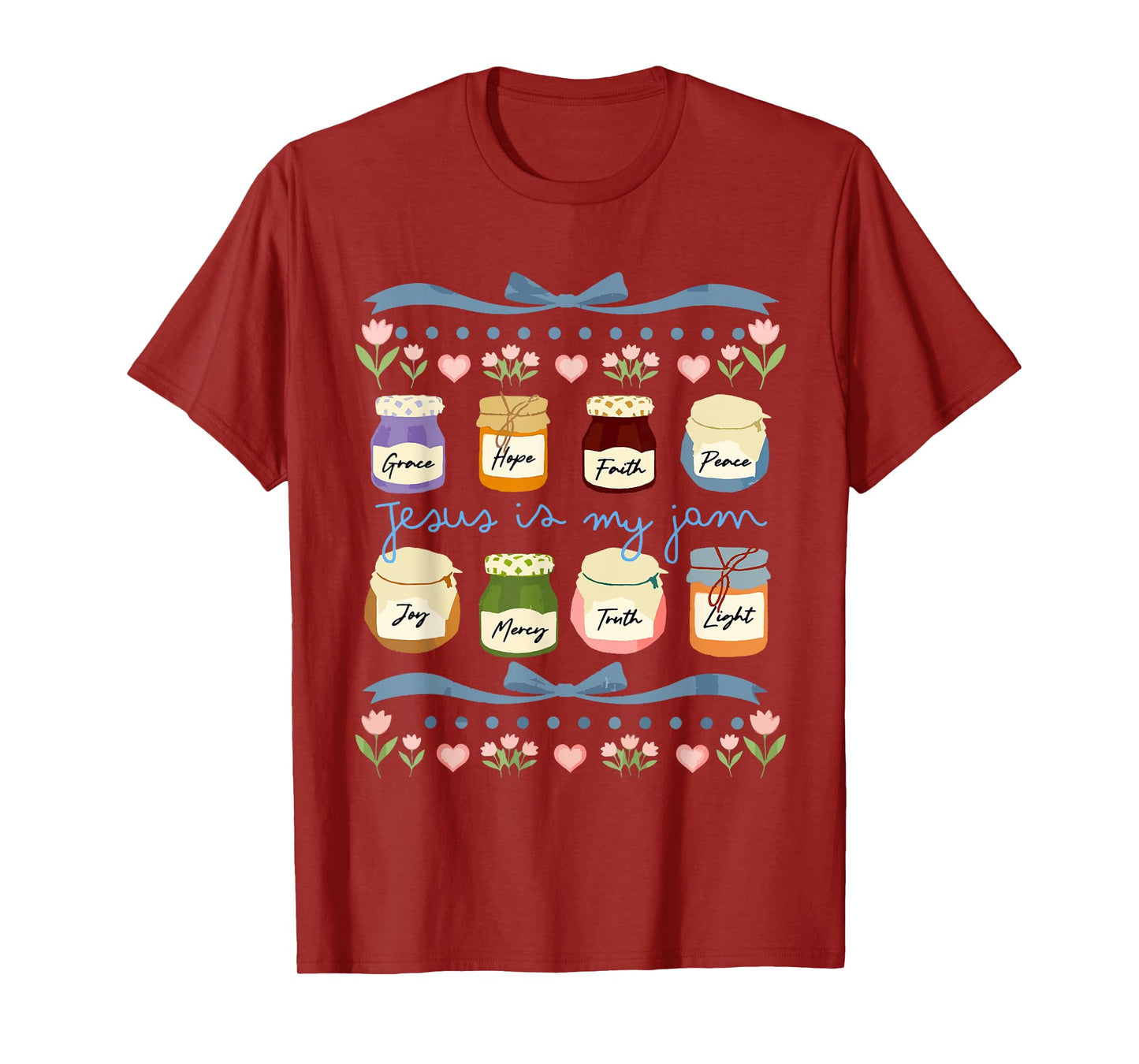 Jesus is My Jam and Im Here to Spread Christian Coquette Bow T-Shirt
