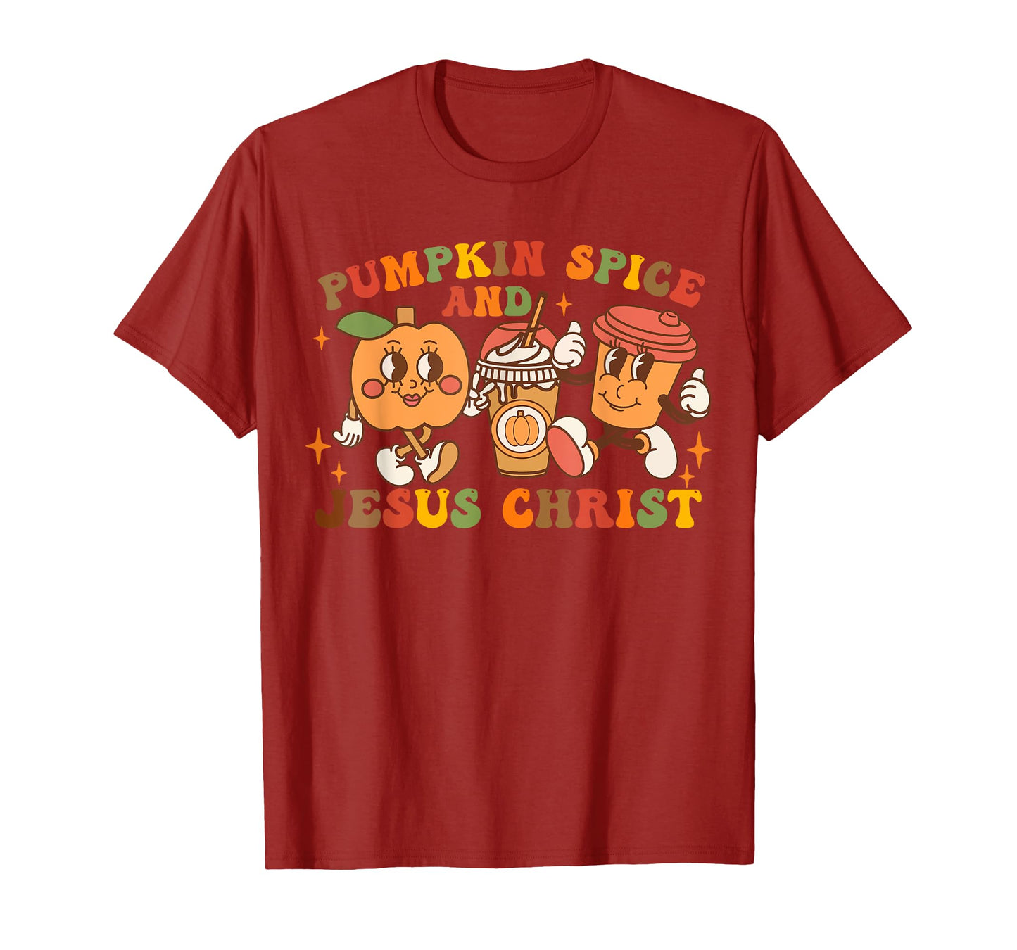 Pumpkin Spice and Jesus Christ Funny Fall Graphic T-Shirt