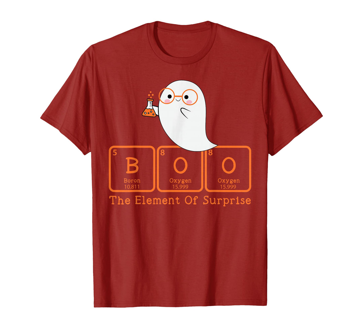 Chemistry Boo The Element Of Surprise Cute Chemist Halloween T-Shirt