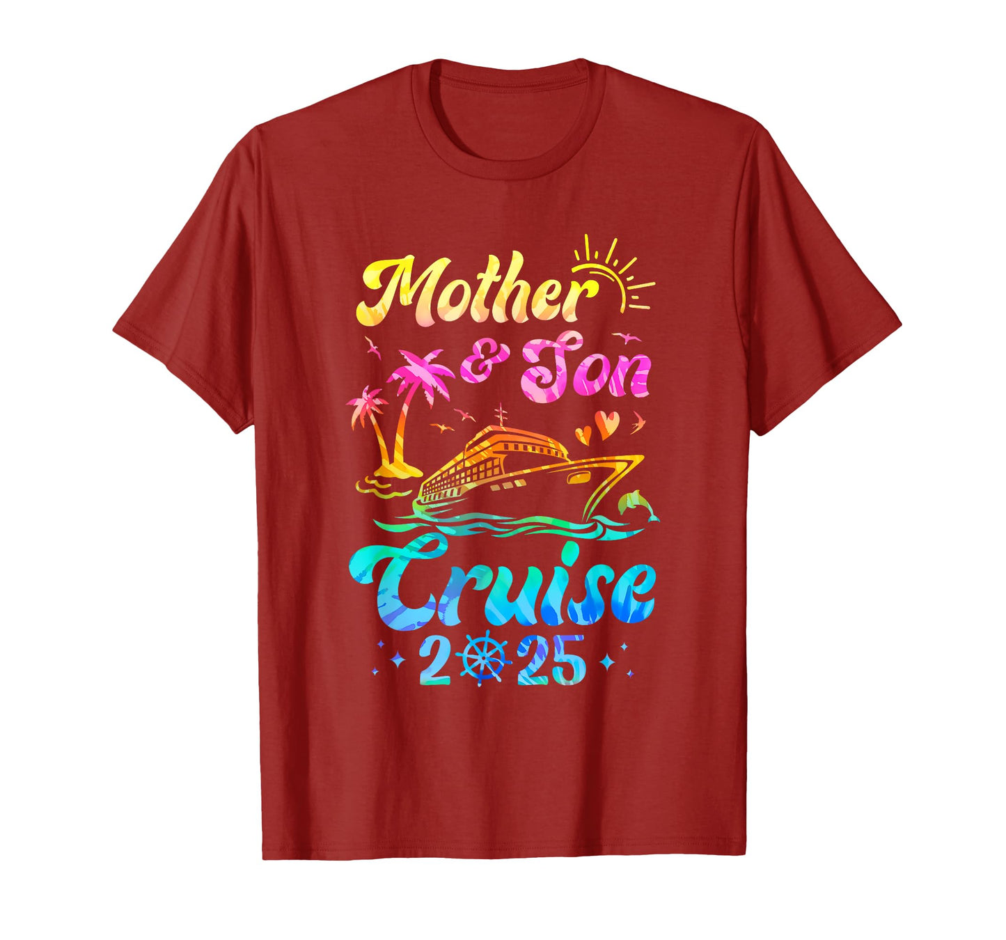 Mother Son Cruise 2025 Family Mom Son Matching Vacation Trip T-Shirt