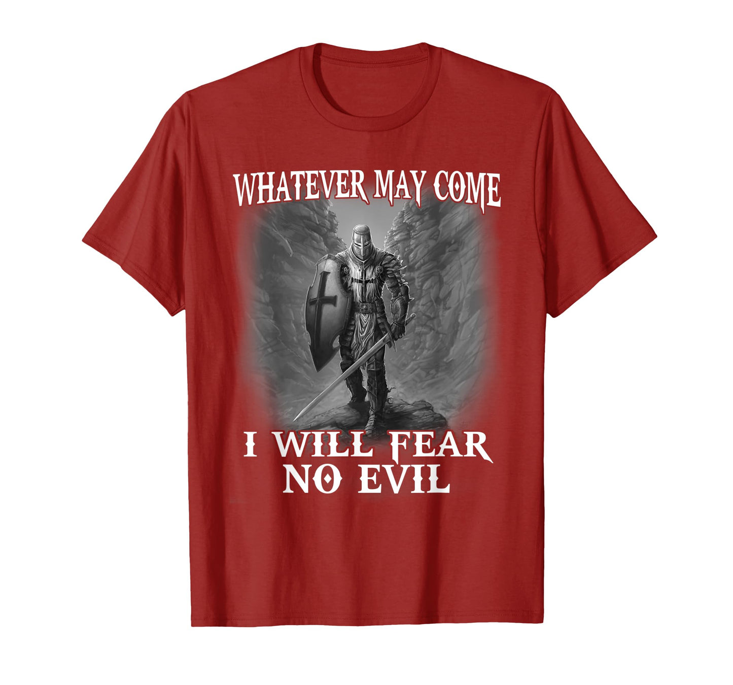 Christian Warrior Knight Templar Prayer To Evil T-Shirt