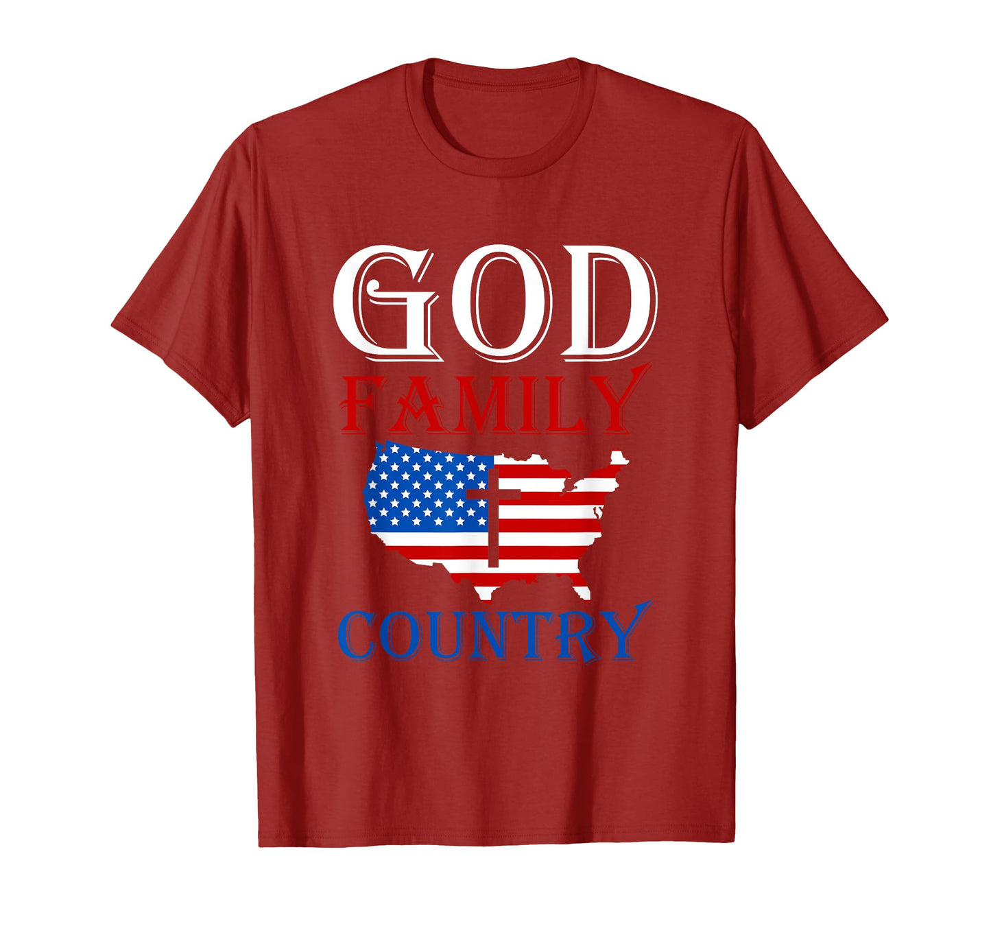 God Family Country Christian Gift USA Prayer T-Shirt