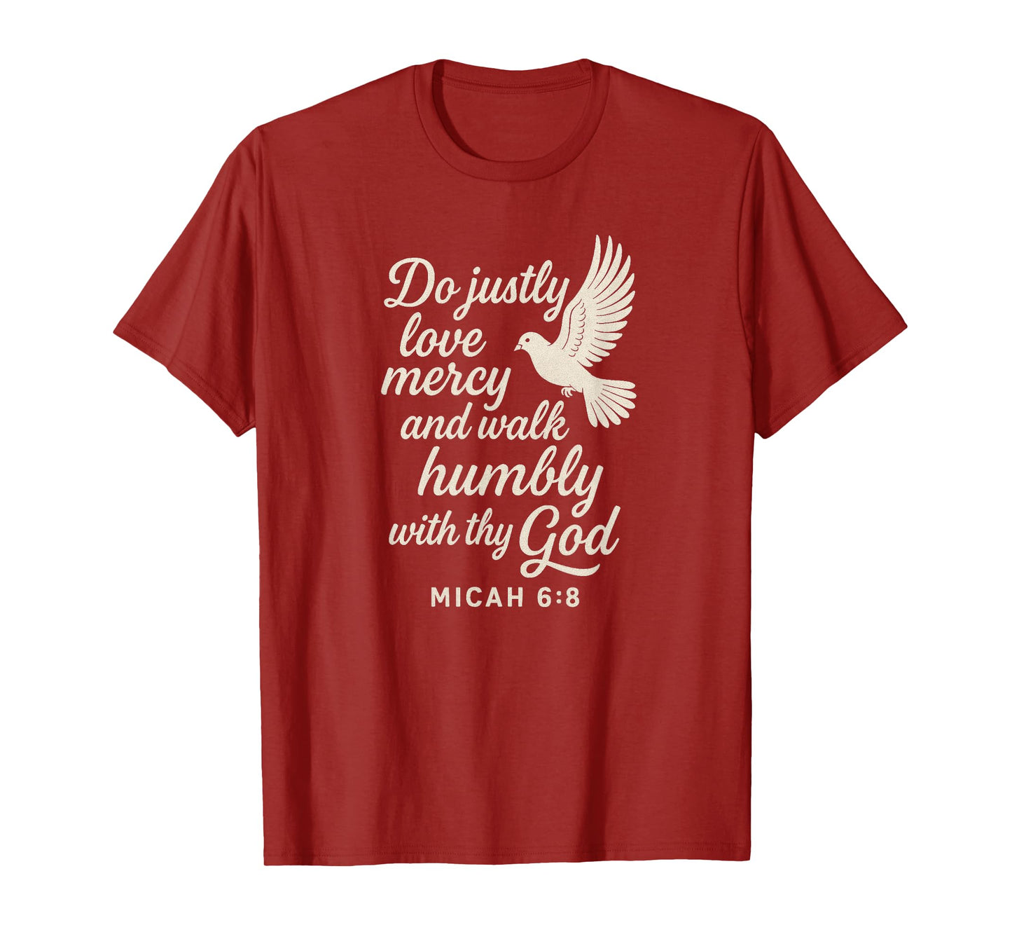 Micah 6:8 Christian Themed Bible Verse Design T-Shirt