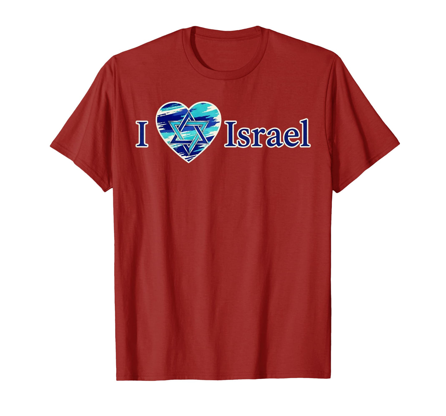 I Love Israel Star of David Heart T-Shirt
