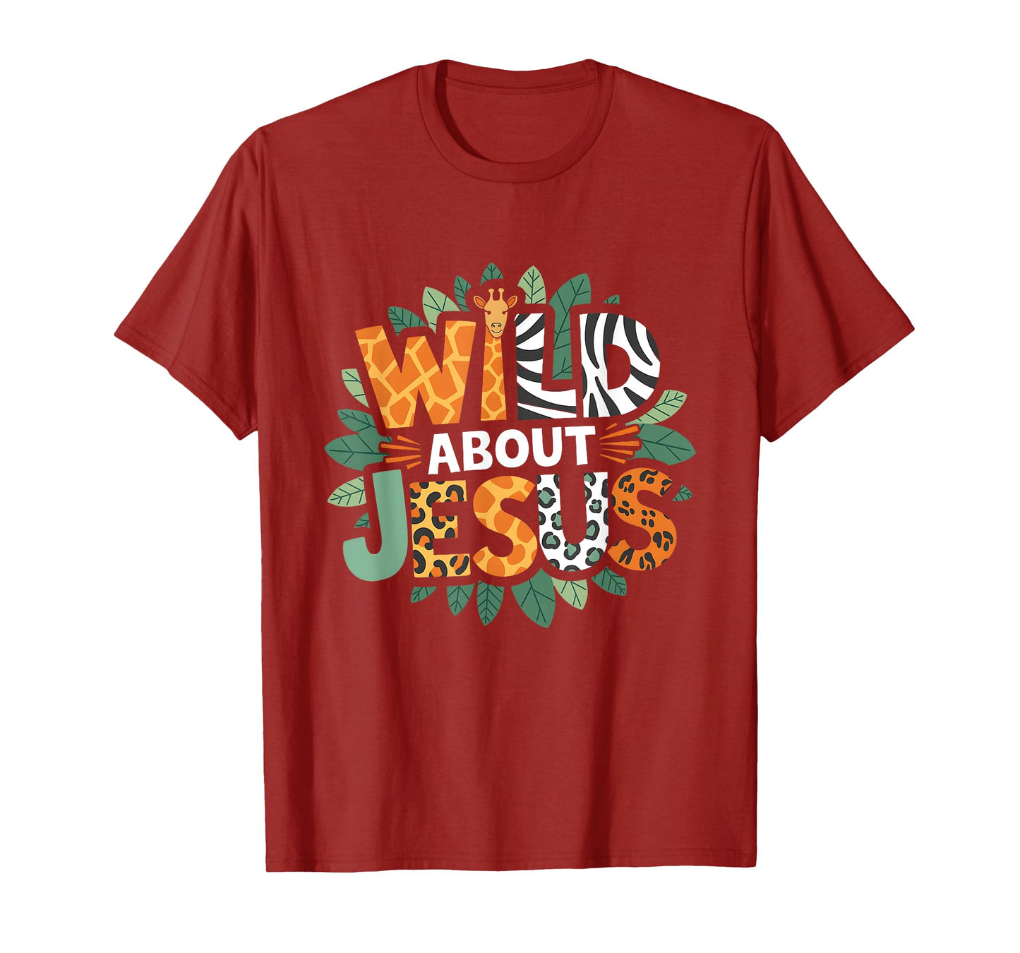 Wild About s Jesus Christian Believer Leopard Zebra Print T-Shirt