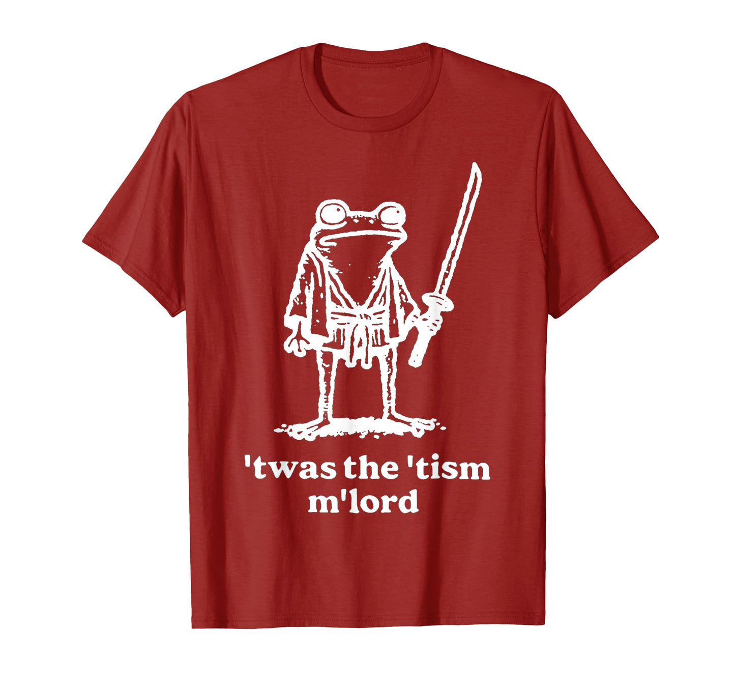 Funny T'was The 'Tism M'Lord Funny Medieval Knight Frog T-Shirt